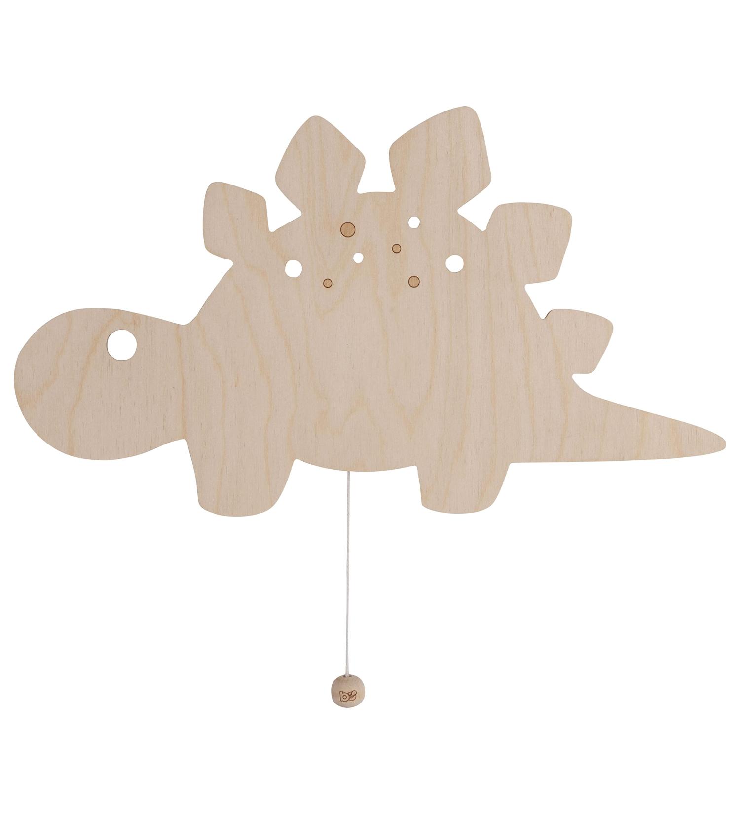 Bo Baby's ONLY Dino Wall Lamp - Battery-Powered Night Light for Baby's Room - FSC Certified Wooden Lamp - 25 000 Hours of Warm Glow - Buy Online on GoSupps.com