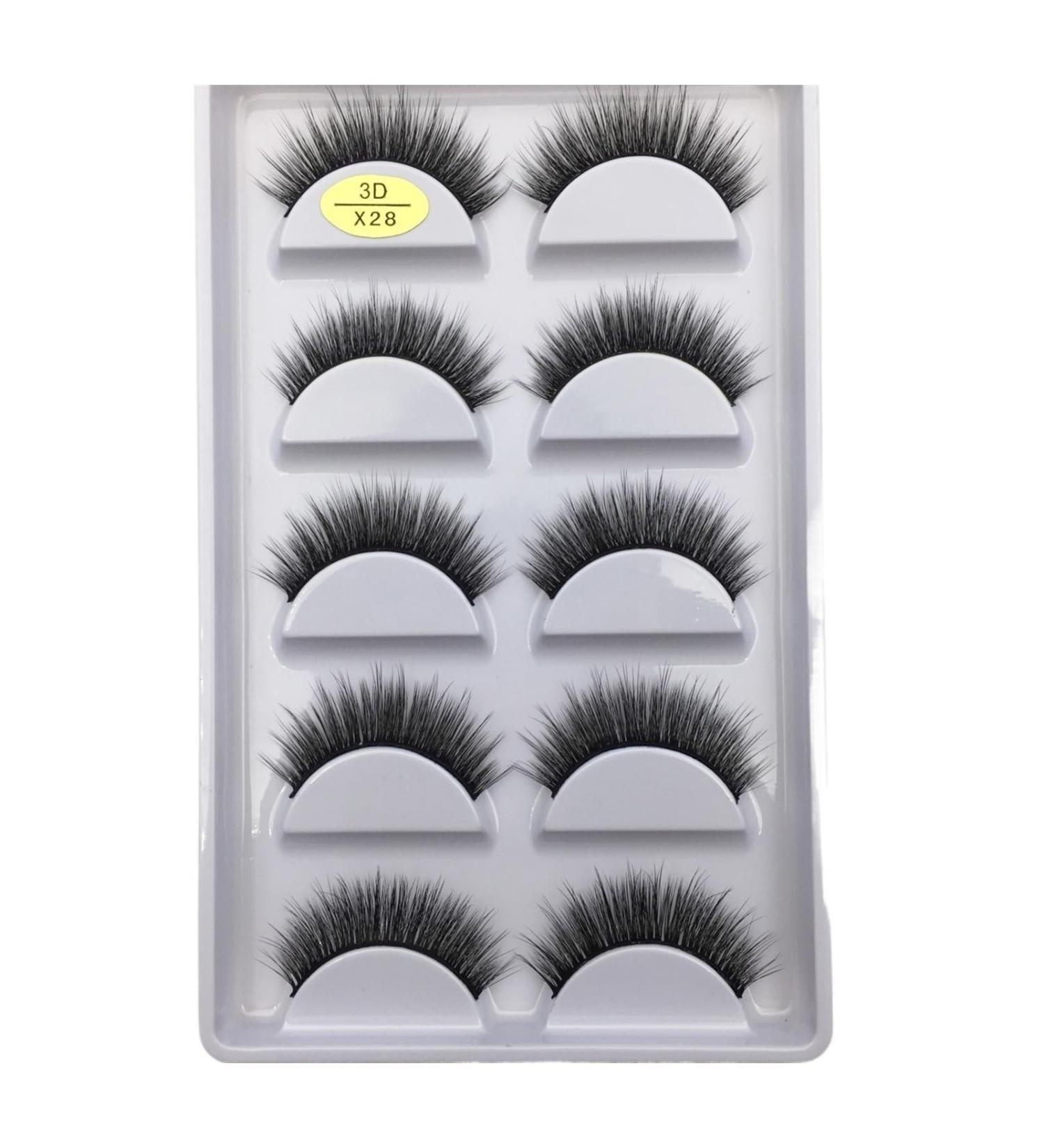 UAMOU 10/50 Boxes 37 Style 5 Pairs Natural 3D False Eyelashes Makeup Fake Eye Lashes Faux Cils Make Up Beauty Maquillaje Cheerfully (Color : 5Pairs X28 Size : 20 Boxes 100Pairs) - Buy Online on GoSupps.com
