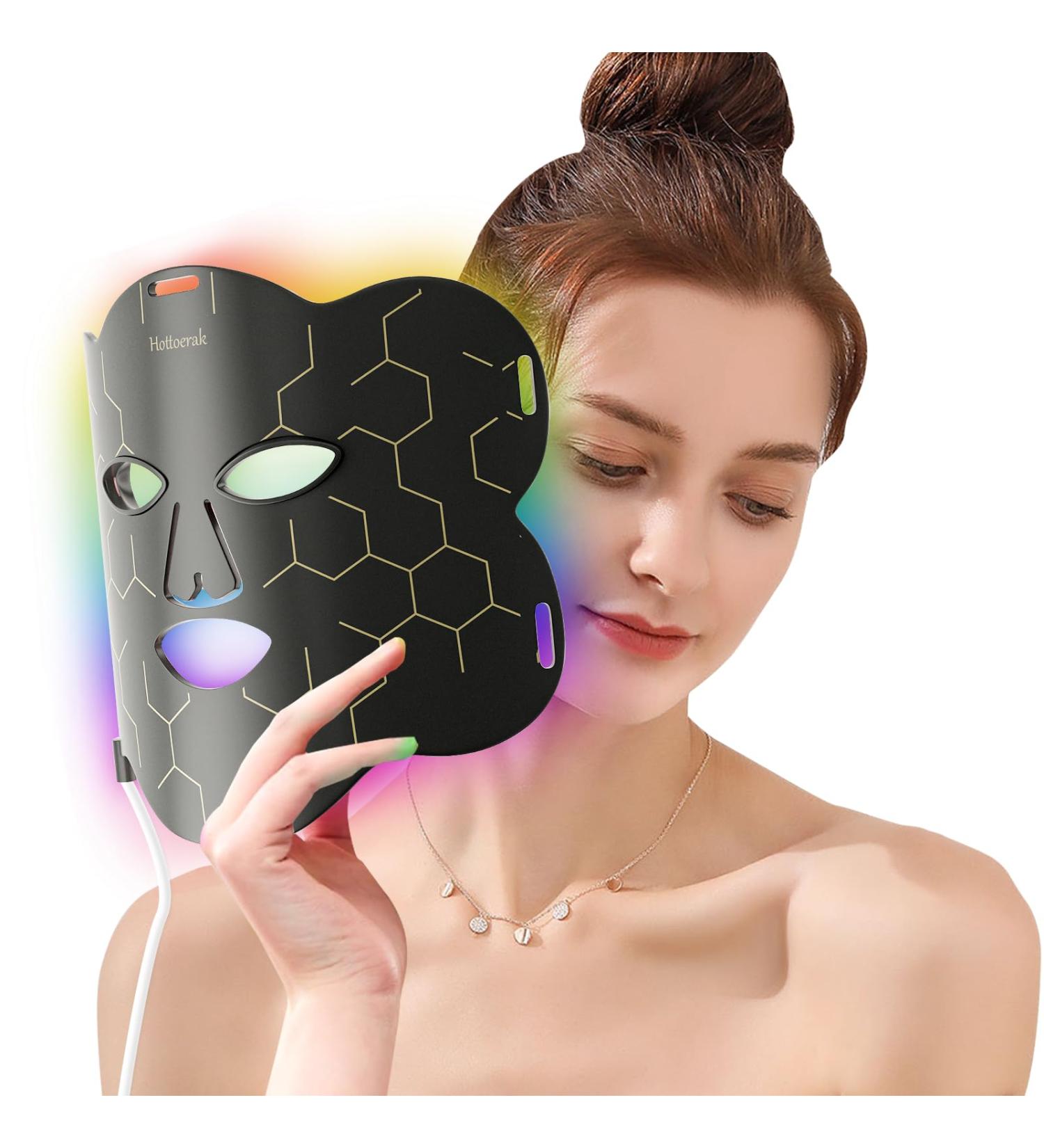 Red Light for Face 7 Colors LED Face Light with Near-Infrared Light & Red Light Portable Design for Home and Travel Pro-grey - Buy Online on GoSupps.com