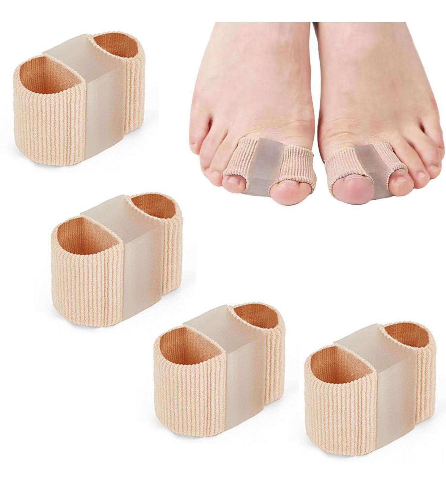 Ruamny Big Toe Separators Hammertoe Straightener Gel Toe Correction Elasticated Hammertoe Corrector Pain-Free for Both Female and Male Gel Fiber Toe Correction(4Pcs Nylon)-Size L - Buy Online on GoSupps.com
