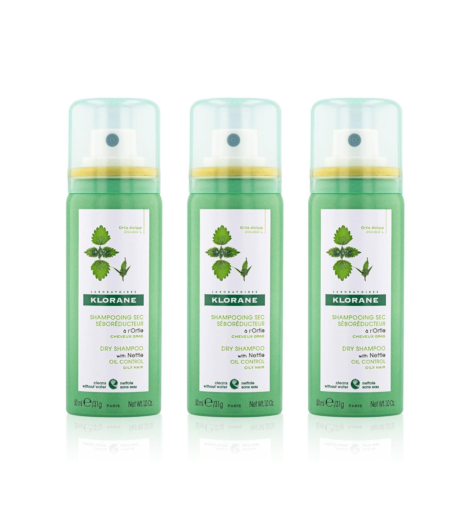 Klorane Dry Shampoo with Nettle 3.2 oz - Regulates Oil Production - Paraben & Sulfate-Free - Buy Online on GoSupps.com