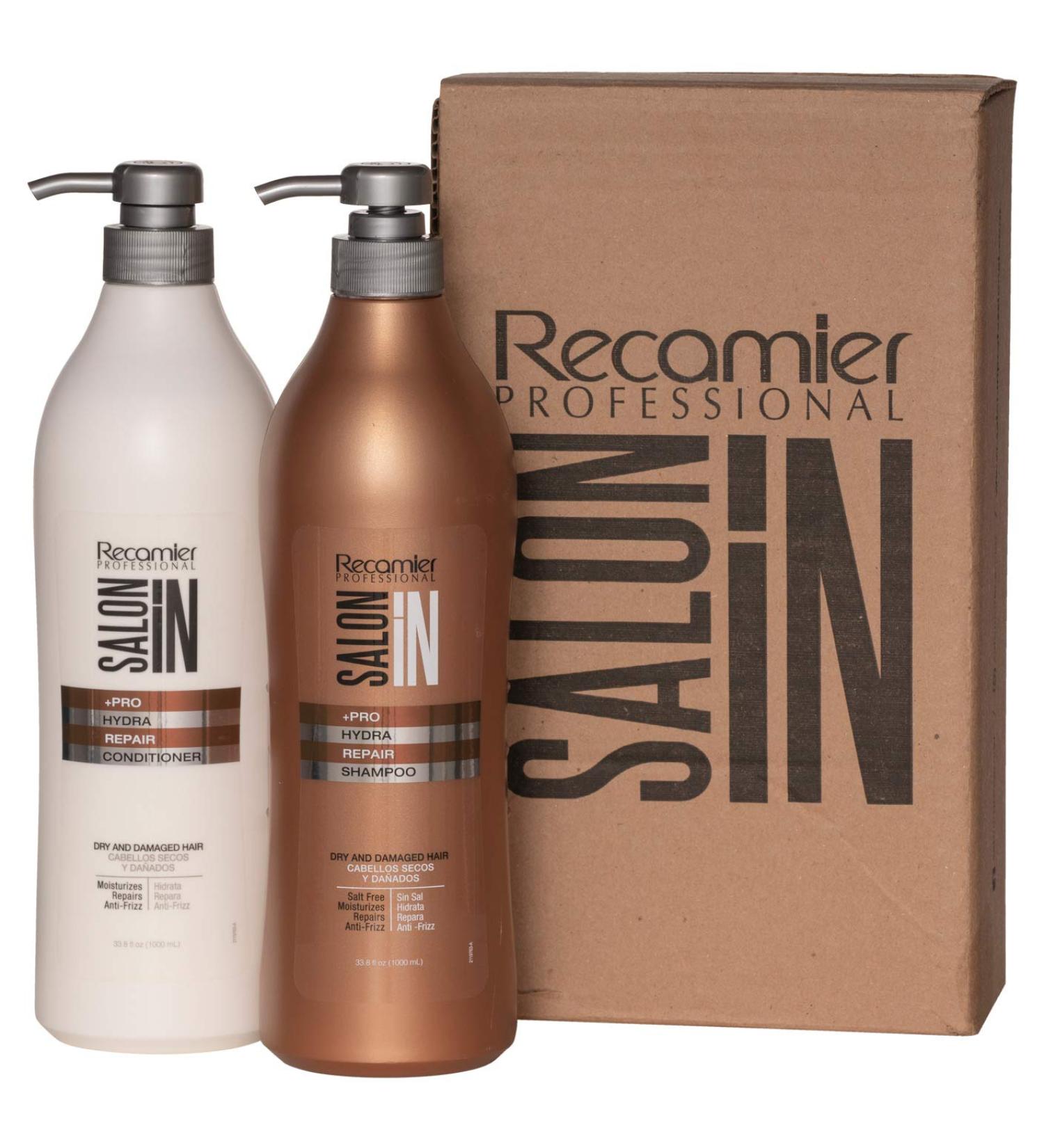 Recamier Saloon Hydra Repair Shampoo & Conditioner Set | Best for Dry & Damaged Hair | 33.8Oz - 1000ml | International Shipping Available - Buy Online on GoSupps.com