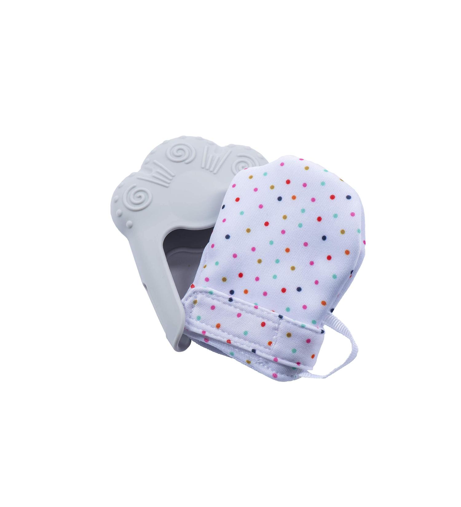 Kids Heroes Teething Mitten - Soothes Baby Boy's Sore Gums at 3 Months - Grey - Buy Online on GoSupps.com