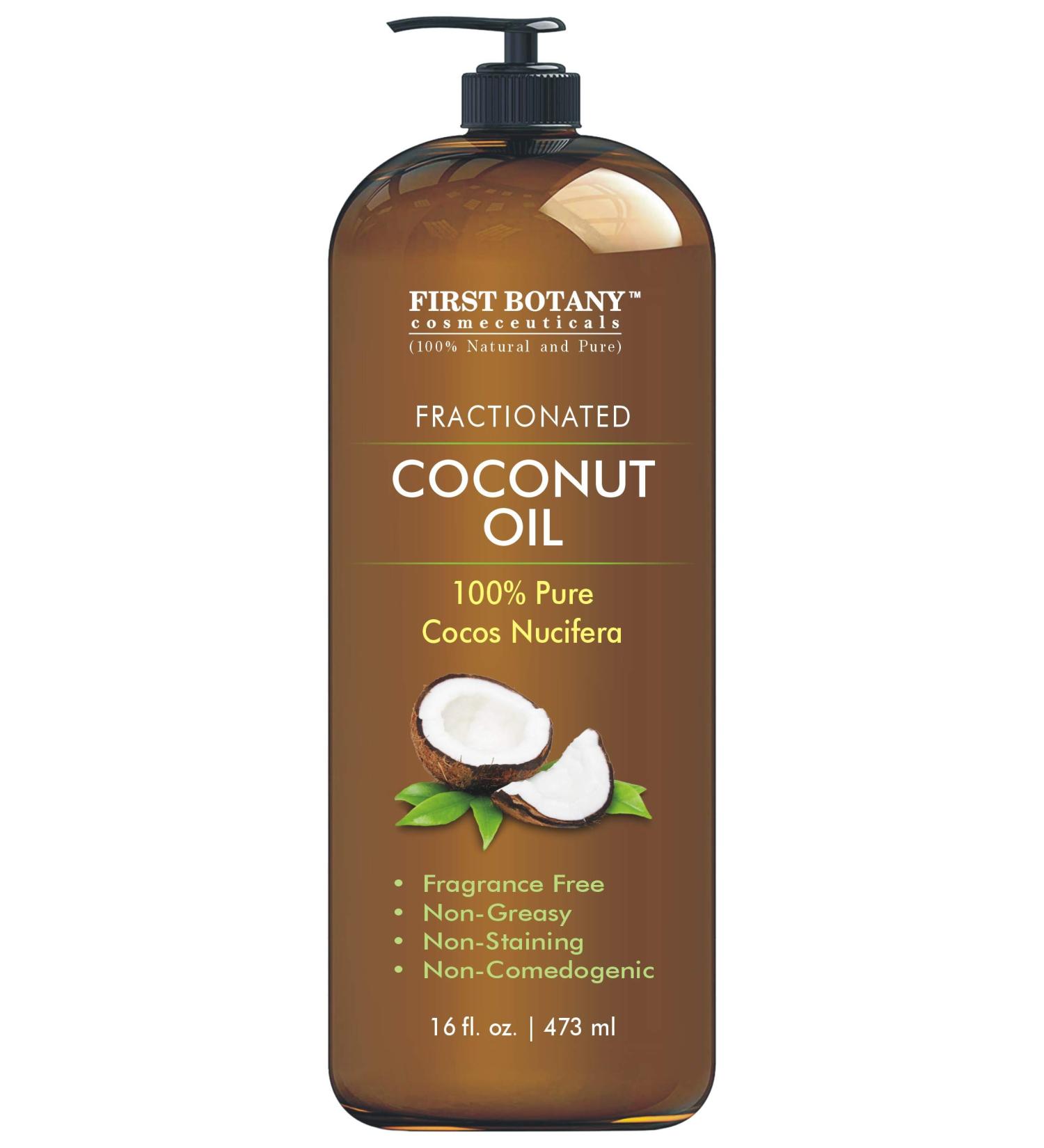 Fractionated Coconut Oil 16 fl. oz - 100% Natural MCT Carrier Oil for Hair Skin & Aromatherapy - Best Skin Moisturizer & Massage Oil - Buy Online on GoSupps.com