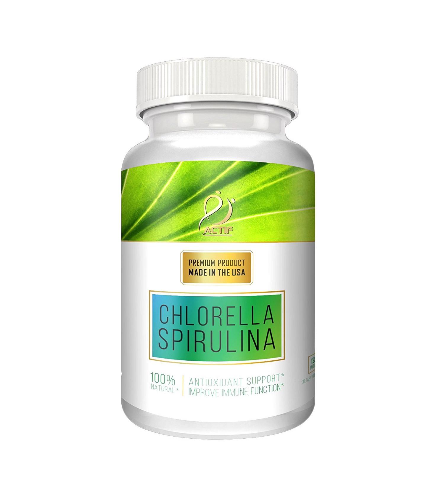 Organic Chlorella and Spirulina Tablets Non-GMO Detox Supplement | Vegan Diet - 120ct - Made in USA - Buy Online on GoSupps.com