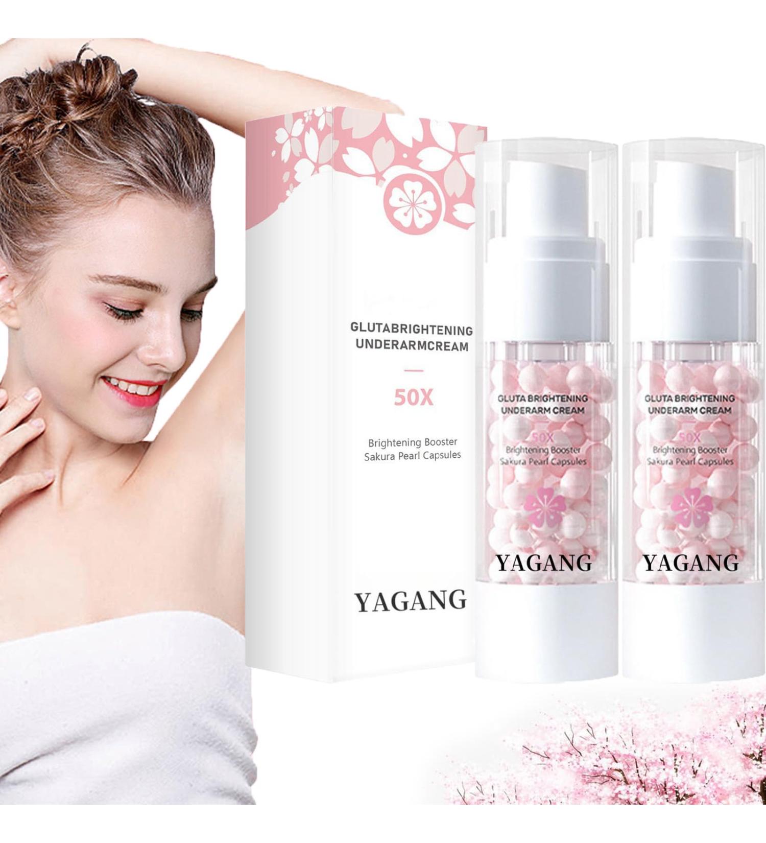 Sakura Gluta Brightening Underarm Cream Gmeelan Sakura Gluta Underarm Whitening Cream Brightening Booster Pearl Capsules Sakura Gluta Body Whitening Cream for Intimate Area (2PCS) - Buy Online on GoSupps.com
