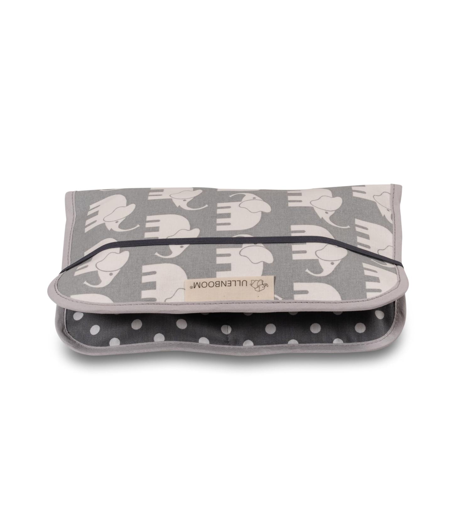 ULLENBOOM Diaper Pocket - Stylish Diaper Bag for 3 Diapers & Accessories | Made in EU Gray Elephant Design 18x27 cm - Buy Online on GoSupps.com