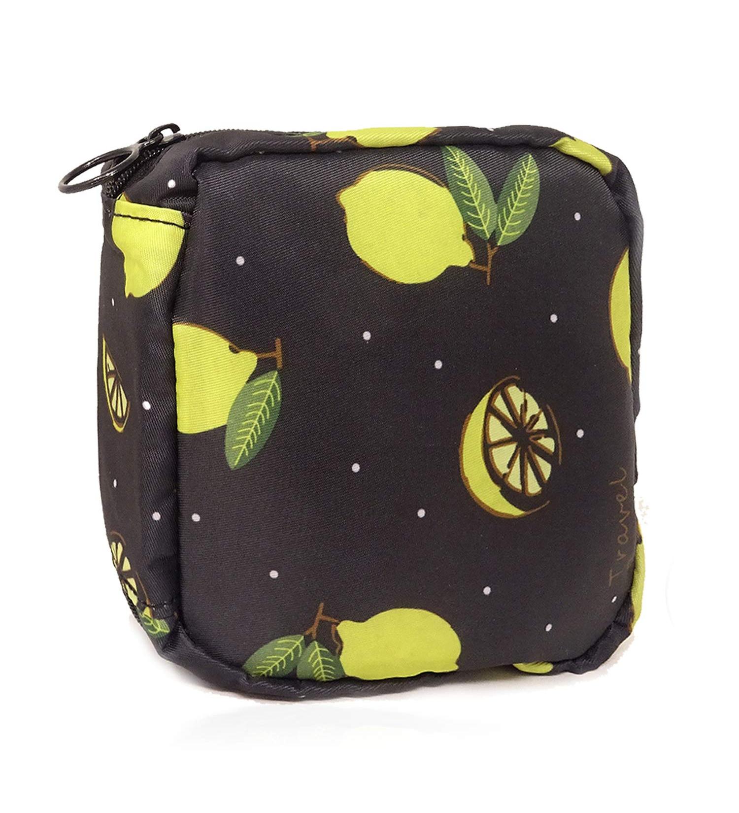 HONBAY Stylish Large Capacity Sanitary Napkin Bag - Black | Tampons Pouch & Nursing Pad Holder Coin Purse | Makeup Bag - Buy Online on GoSupps.com