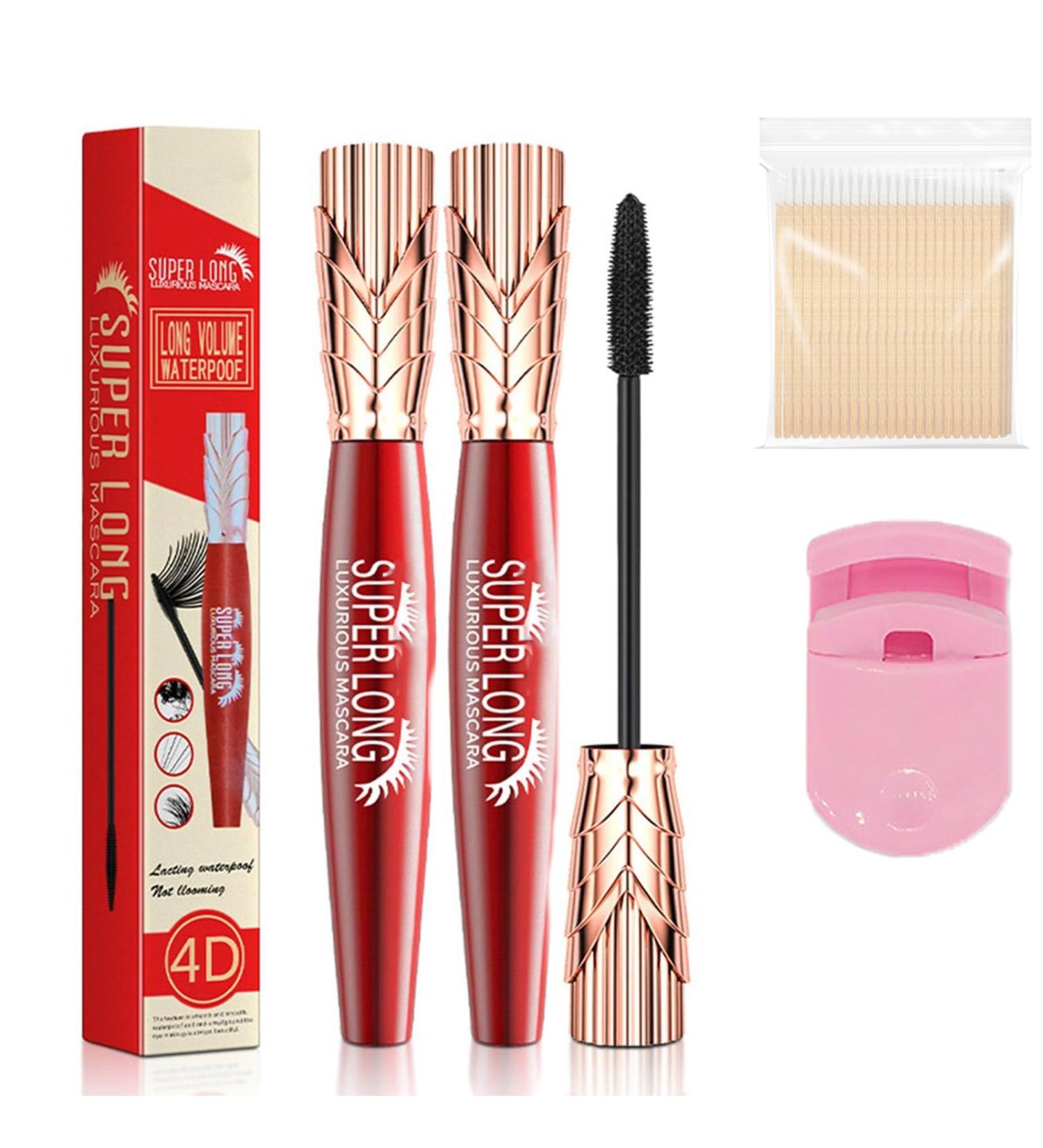 Yanqina Super Long Mascara Yankina Super Long Mascara 4d Waterproof Sweat Proof Mascara Stereo Lengthening Mascara (2pcs) - Buy Online on GoSupps.com