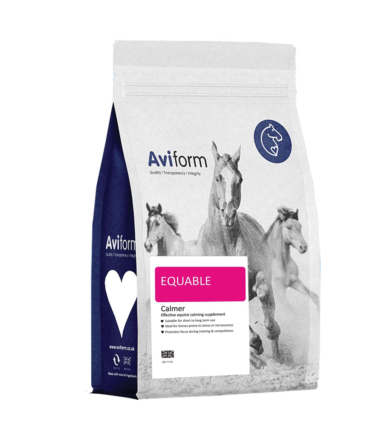 Aviform EQUABLE | Natural Horse Calmer Supplement | 1Kg Compostable Pouch | Relieves Stress and Enhances Focus | Express Delivery Available - Buy Online on GoSupps.com