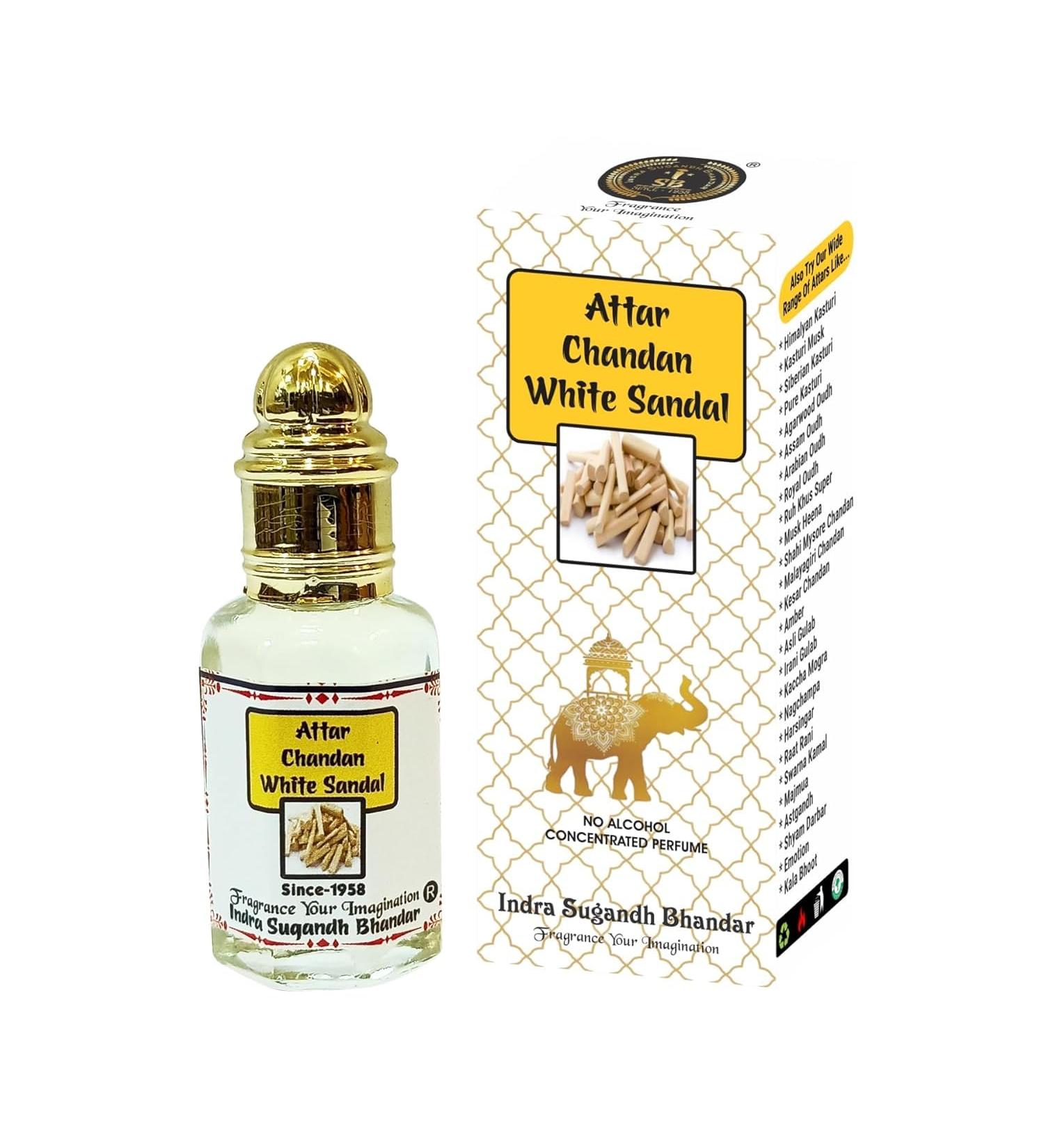 Liquid Attar For Men|Women White Sandal|Chandan 12Ml Natural Sandalwood Ittar Long Lasting Fragrance Rollon Pack - Buy Online on GoSupps.com