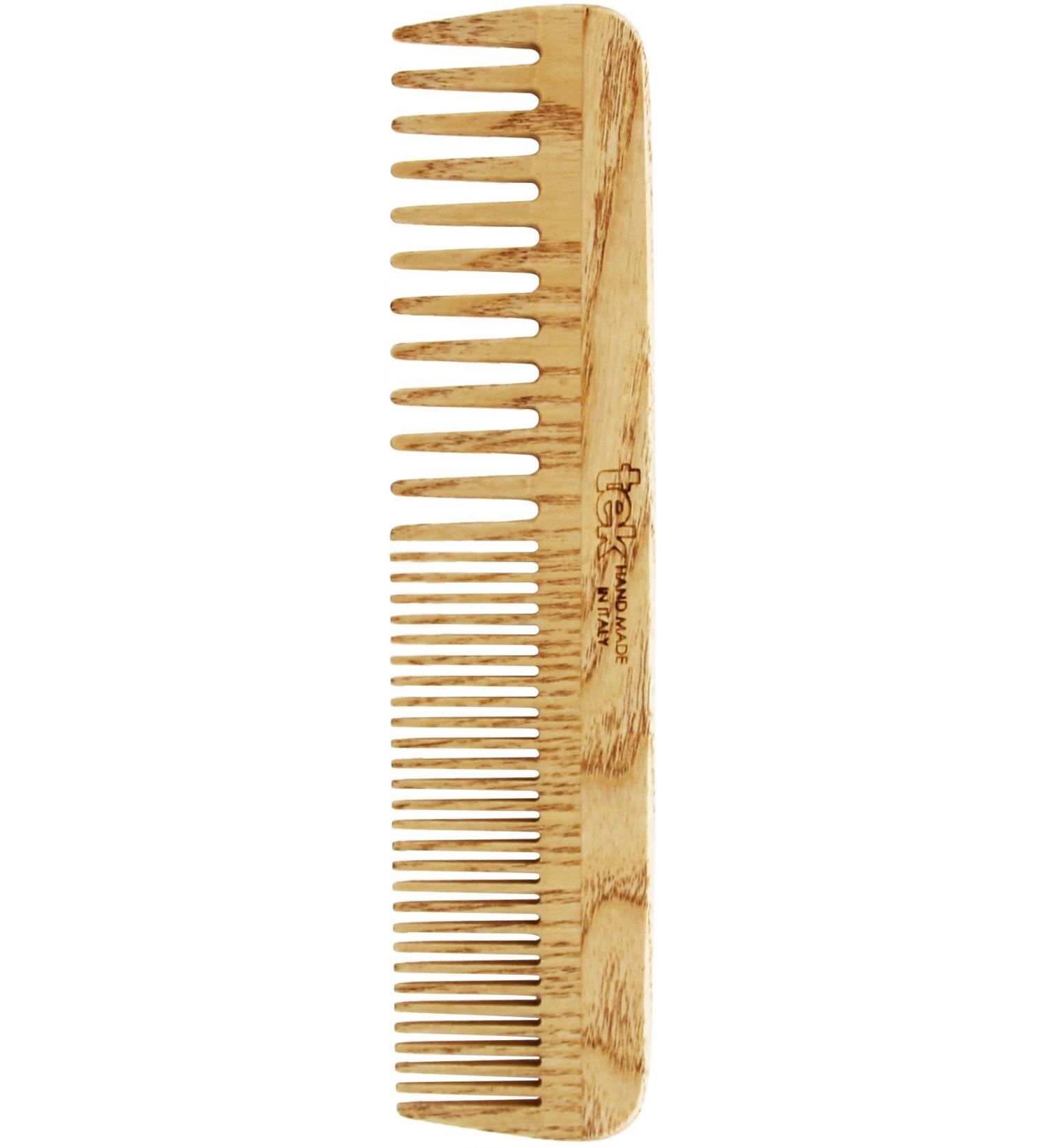 TEK - Handmade in Italy Large fine tooth comb for coarse and/or fine hair - 20 x 4.5 cm
