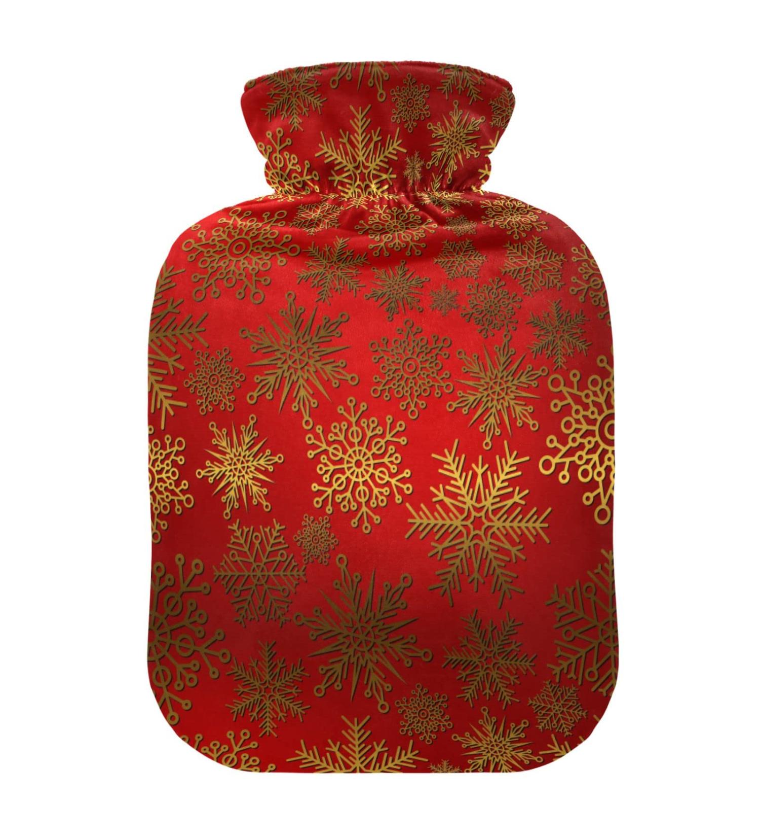 Snowflakes Christmas Heat Bottle - 2L | Pain Relief & Therapy Water Bag for Warmth & Comfort - Buy Online on GoSupps.com
