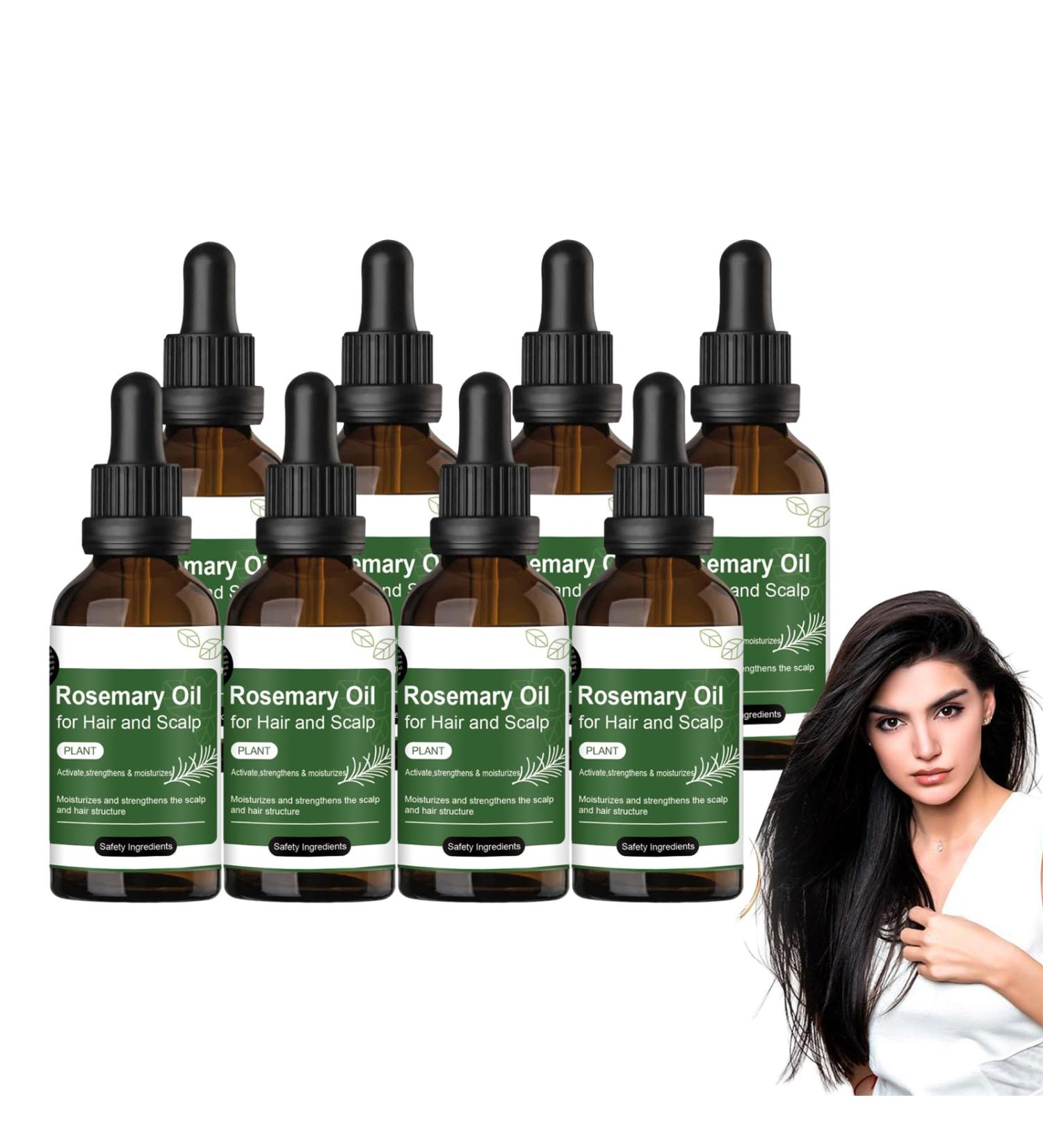 VKaoess Organic Rosemary Oil for Hair Growth Rosemary Essential Oil for Scalp Care Botanical Hair Serum for Growth and Thicker Hair Nourishing Scalp Treatment 50ml 8 Bottles - Buy Online on GoSupps.com
