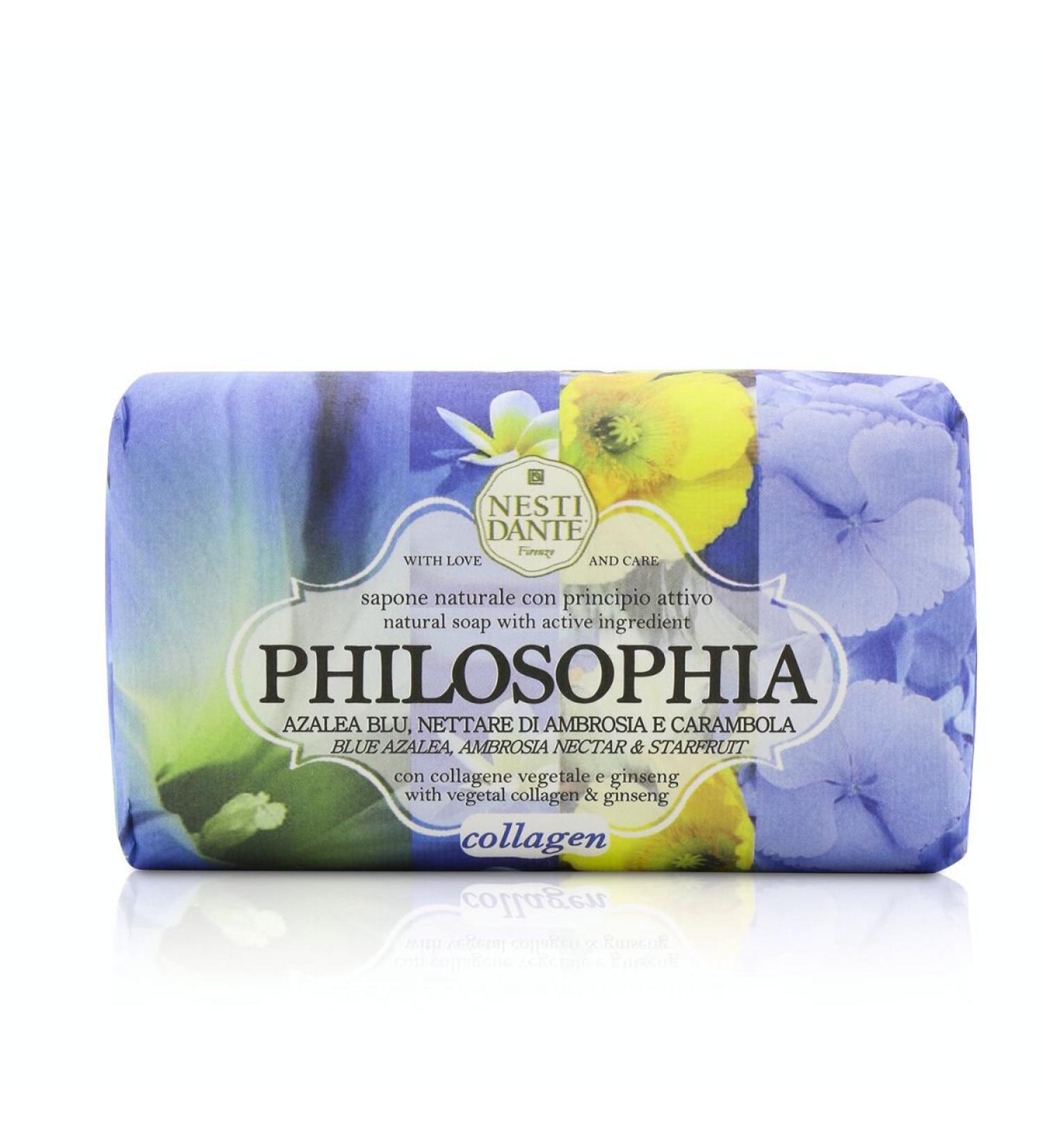 Nesti Dante Philosophia Natural Soap Collagen Blue Azalea Ambrosia Nectar Starfruit With Vegetal Collagen Ginseng 250 g