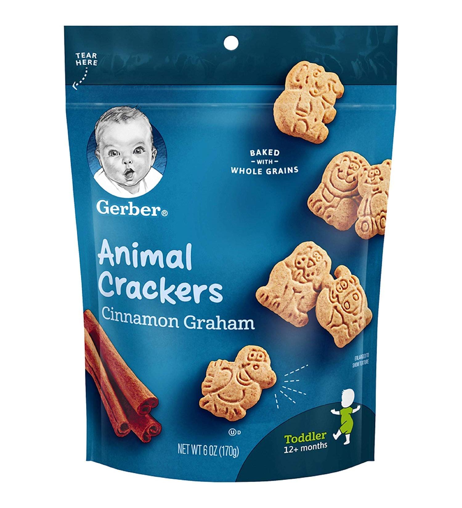 Gerber Animal Crackers Cinnamon Graham - 6 oz (12+ Months) | Nutritious Snack for Toddlers - Buy Online on GoSupps.com