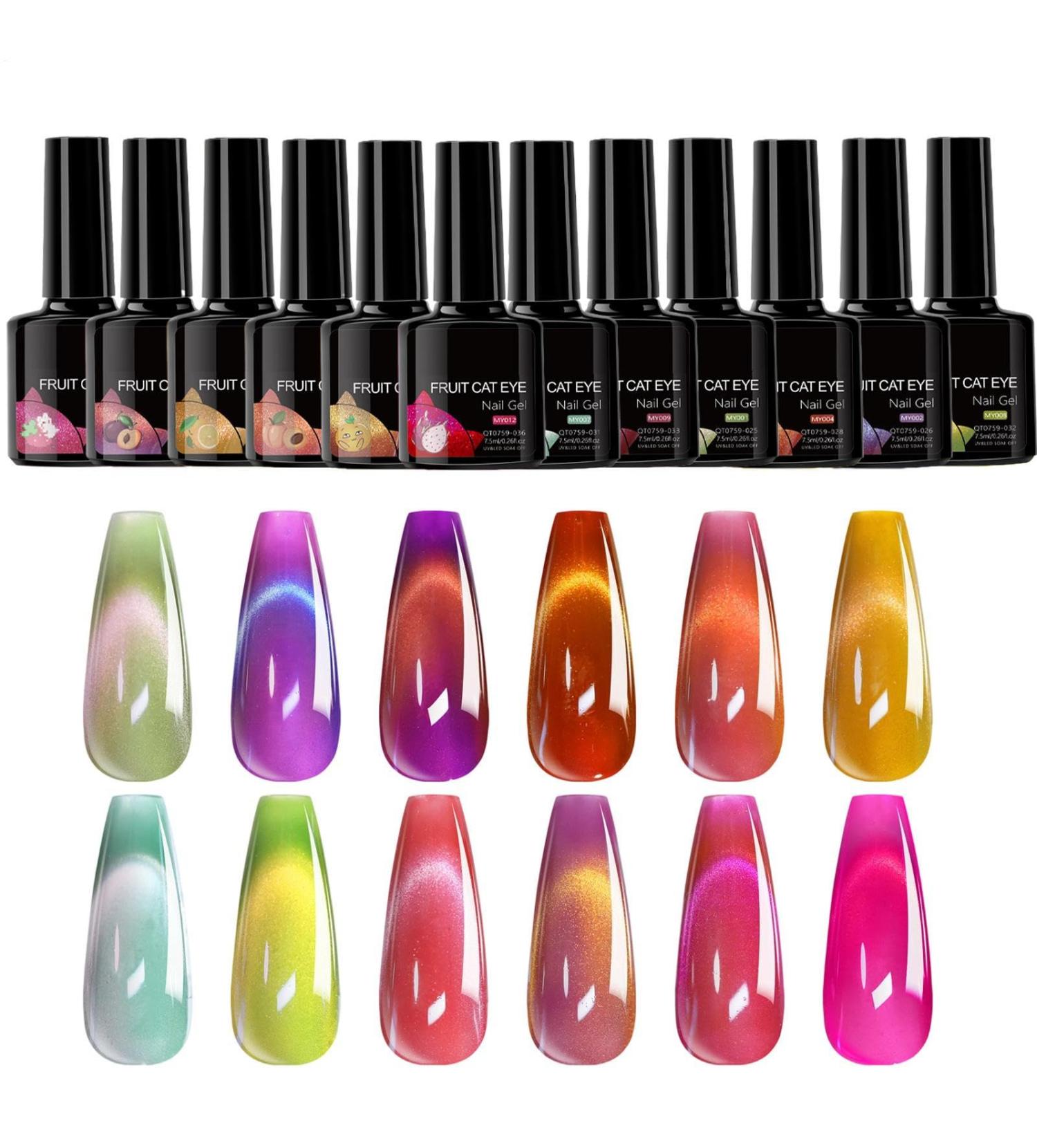 Magnet for cat eyes magnetic for Chat Eye Collection 12 bottles kit art for nail women and girls manicure - Buy Online on GoSupps.com