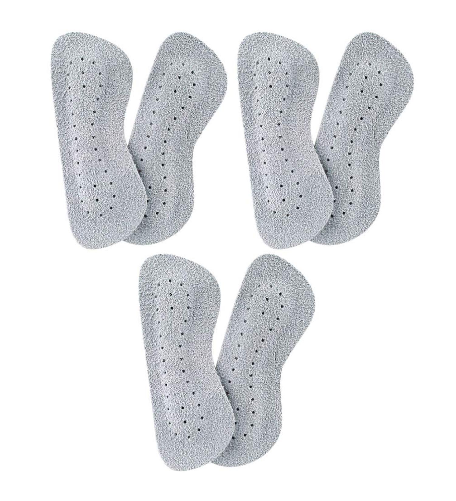 Heallily Leather Heel Cushion - Self-Adhesive Foot Care Pads for High Heels (3 Pairs Gray) - Heel Protection for Women & Men - Buy Online on GoSupps.com