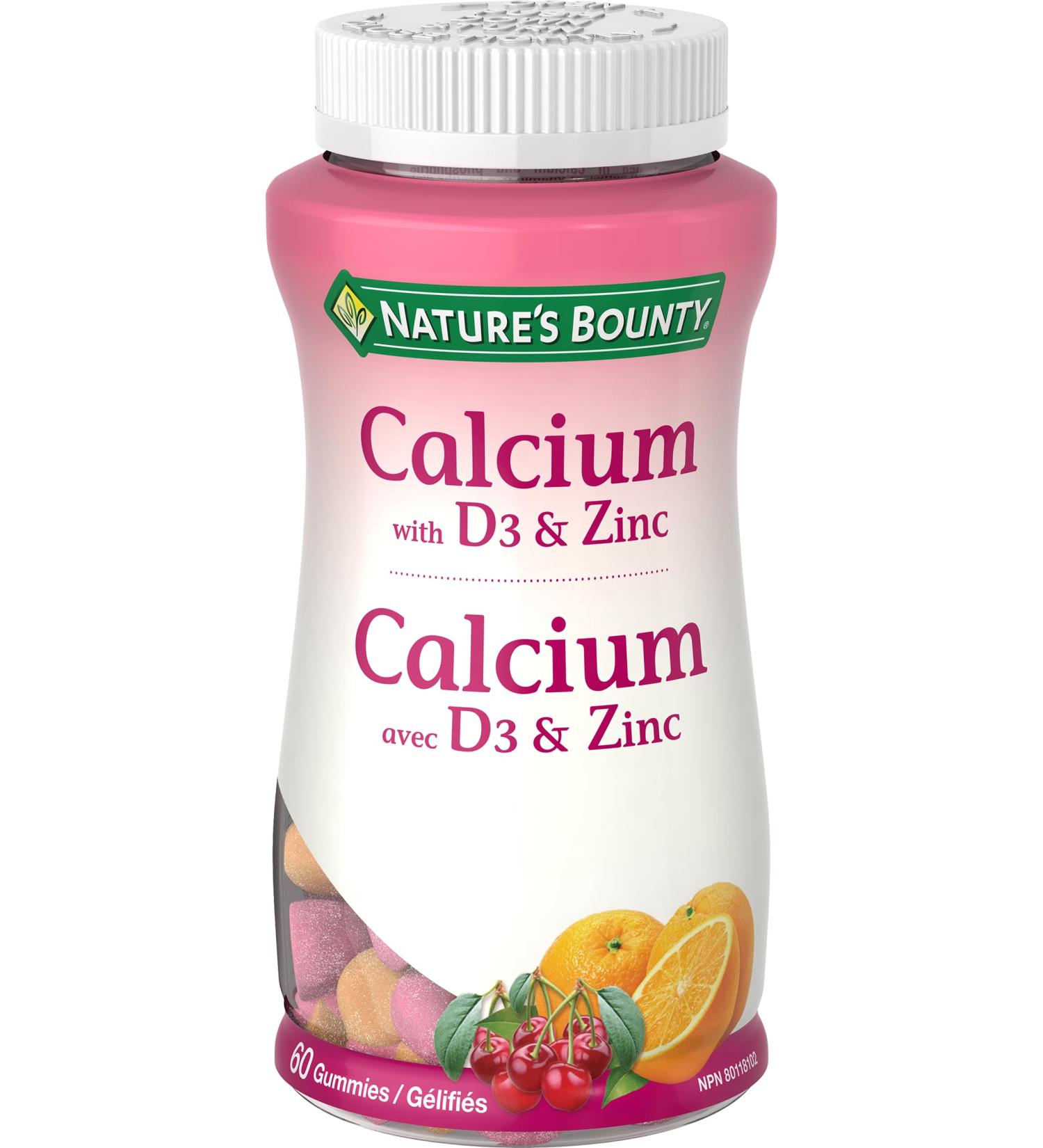 Nature's Bounty Calcium with D3 & Zinc Gummies - Buy Online on GoSupps.com