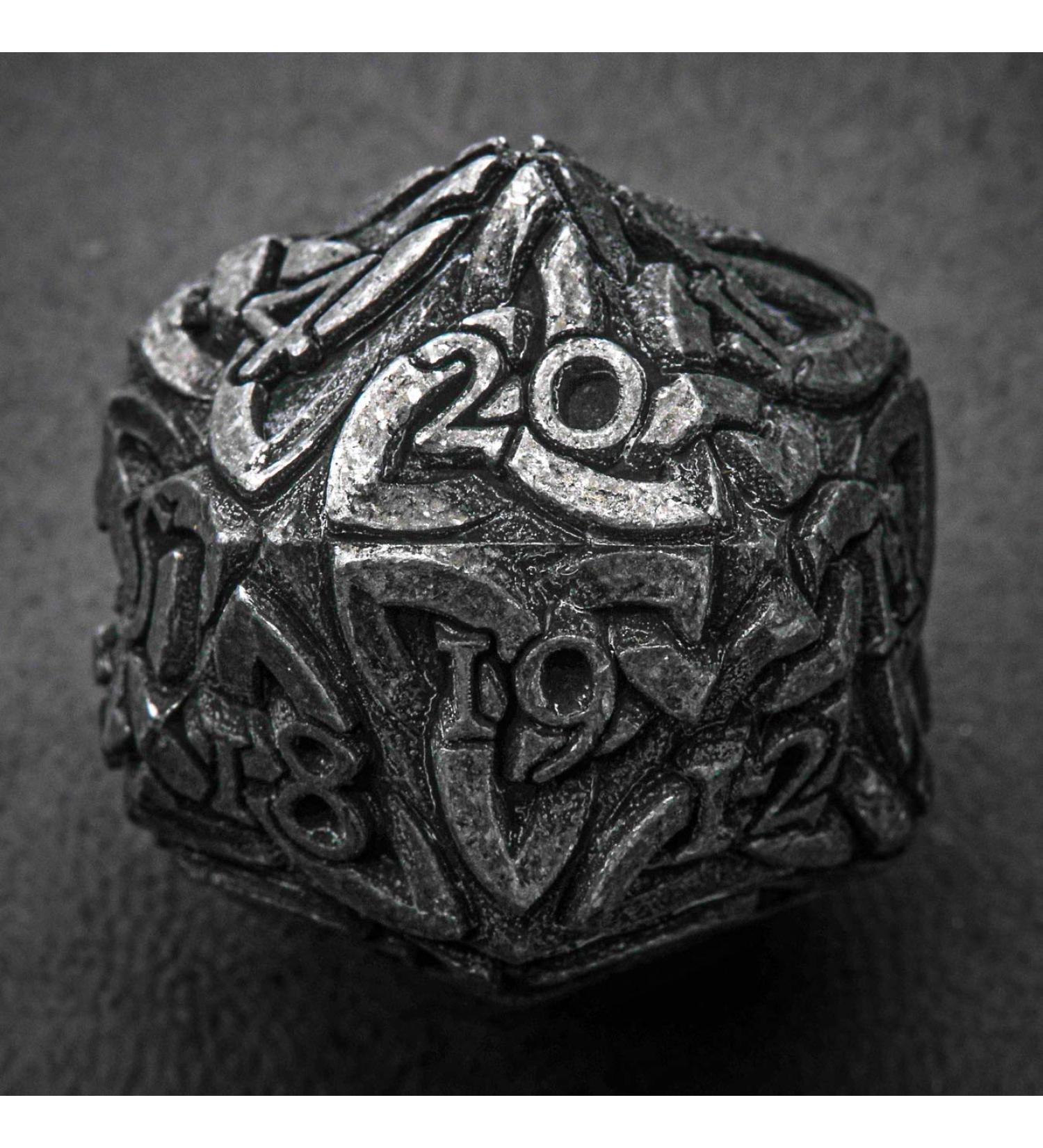 KakapopoTCG Endless Dice Life Counter - D20 Spindown Metal Counter for MTG Magic The Gathering - Extra Large Heavy Metal Counter in Tarnished Black - Buy Online on GoSupps.com