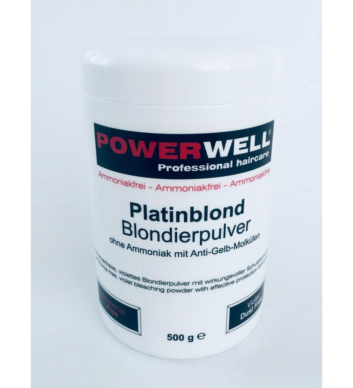 Powerwell bleaching powder without ammonia with anti-yellowing effect / violet color pigments - 500g