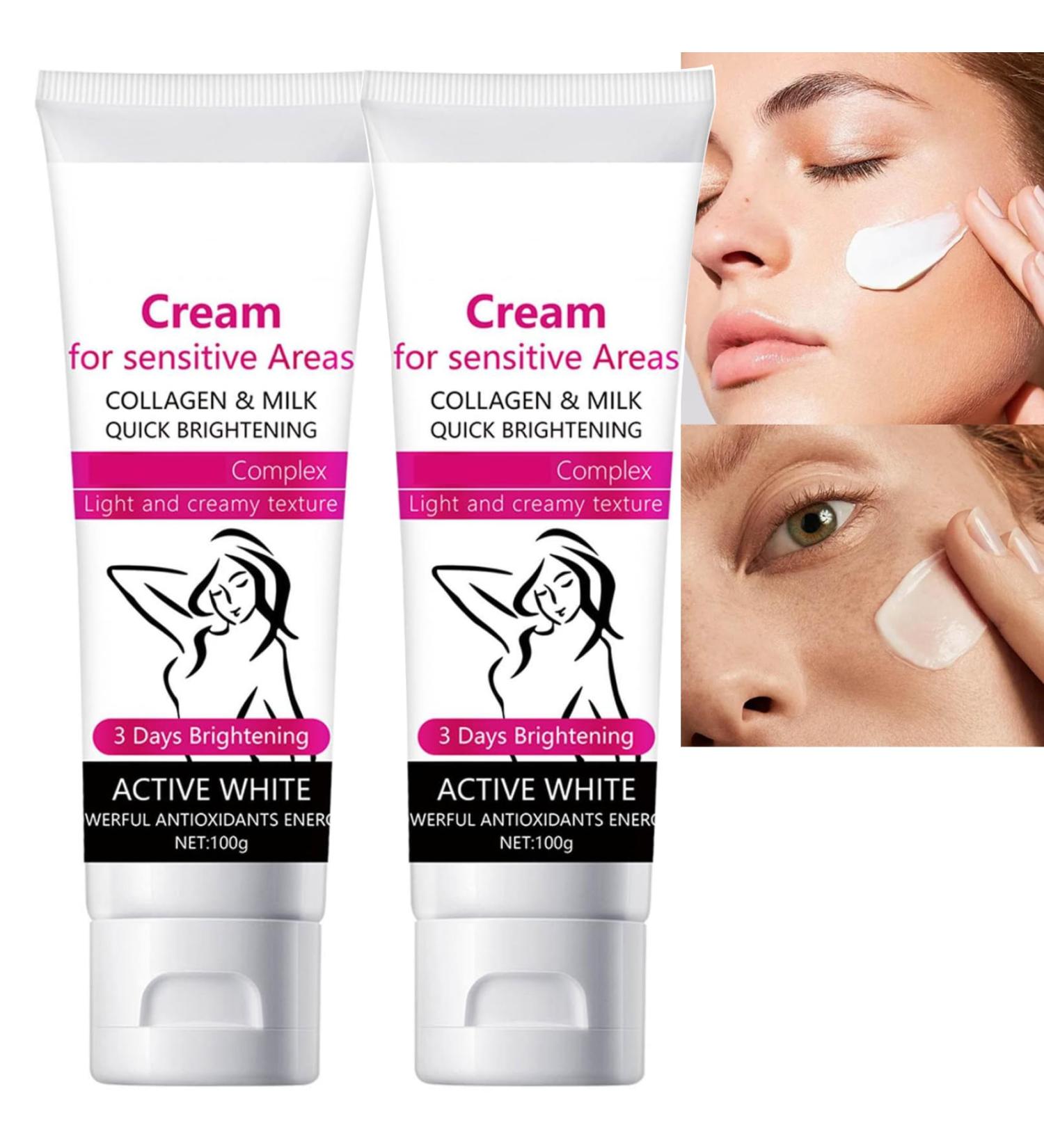 Lightening Face Cream Brightening Cream for Primary Parts Skin Lightening Cream | Reduces Dark Spots on: Face Elbows Knees Body (2) - Buy Online on GoSupps.com