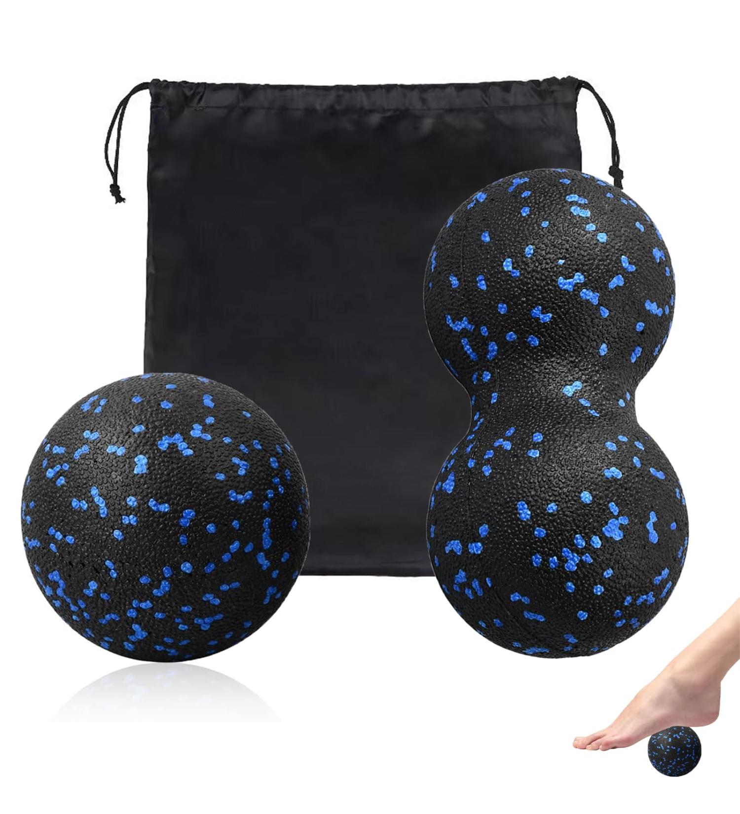 Fascia Ball Set - 2 Massage Balls for Deep Tissue Relief & Relaxation | Ideal for Feet & Body | Lacrosse Ball Duo - Buy Online on GoSupps.com