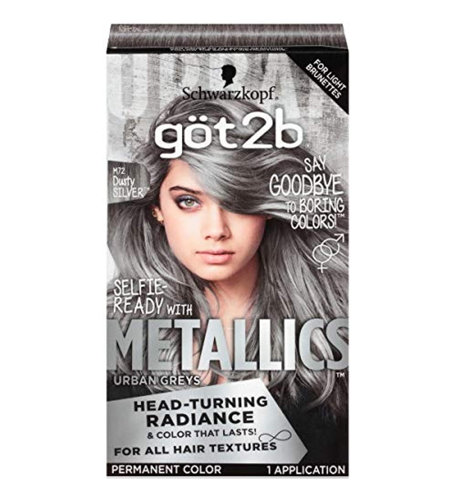 Got2b Metallics M72 Dusty Silver Permanent Hair Color - Vibrant and Long-Lasting - Buy Online on GoSupps.com