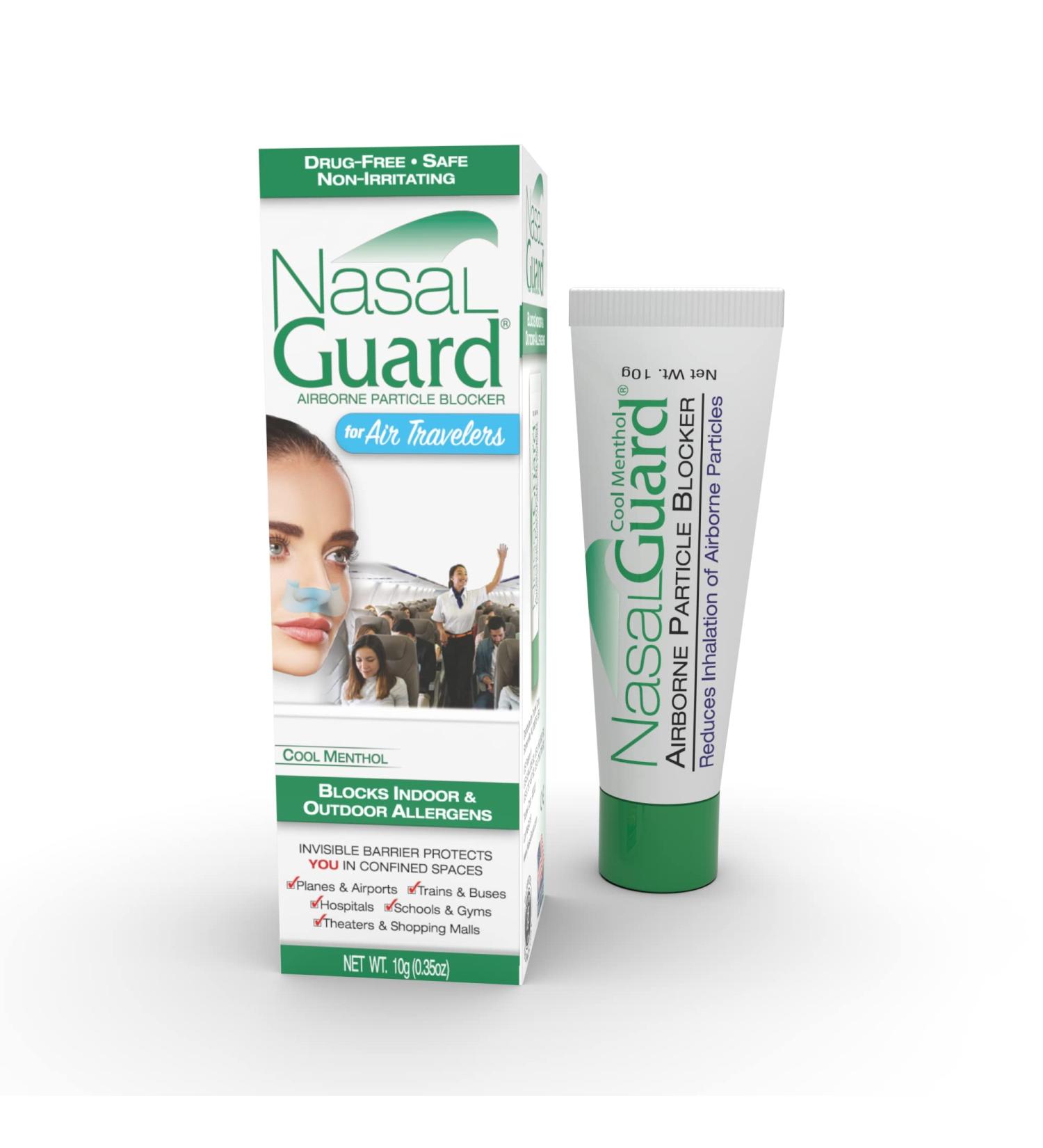 NasalGuard Cool Menthol 10g Gel: Drug-Free Allergy Relief for Air Travelers - Buy Online on GoSupps.com