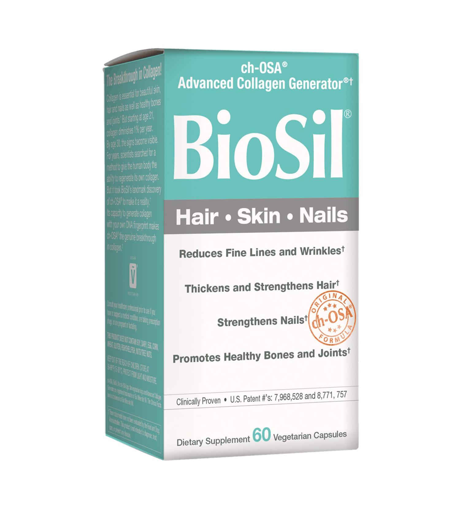 BioSil Advanced Collagen Generator - 60 Capsules | Natural Factors for Youthful Skin - Buy Online on GoSupps.com
