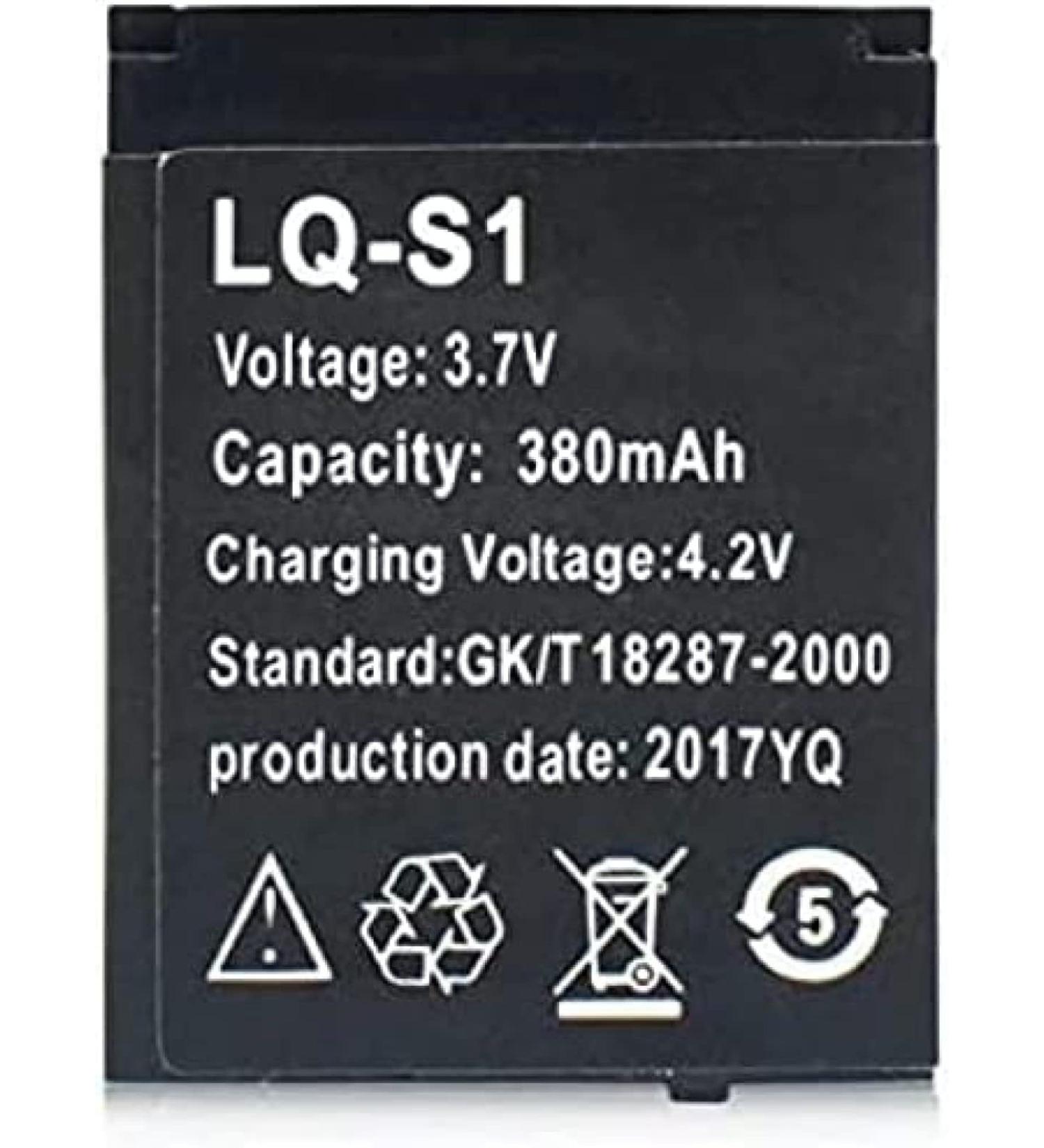 Smart Watch Battery Lq-S1 3.7v 380mah Lithium Ion Polymer Smart Watch Dz09 Rechargeable Battery 1 Pcs - Buy Online on GoSupps.com