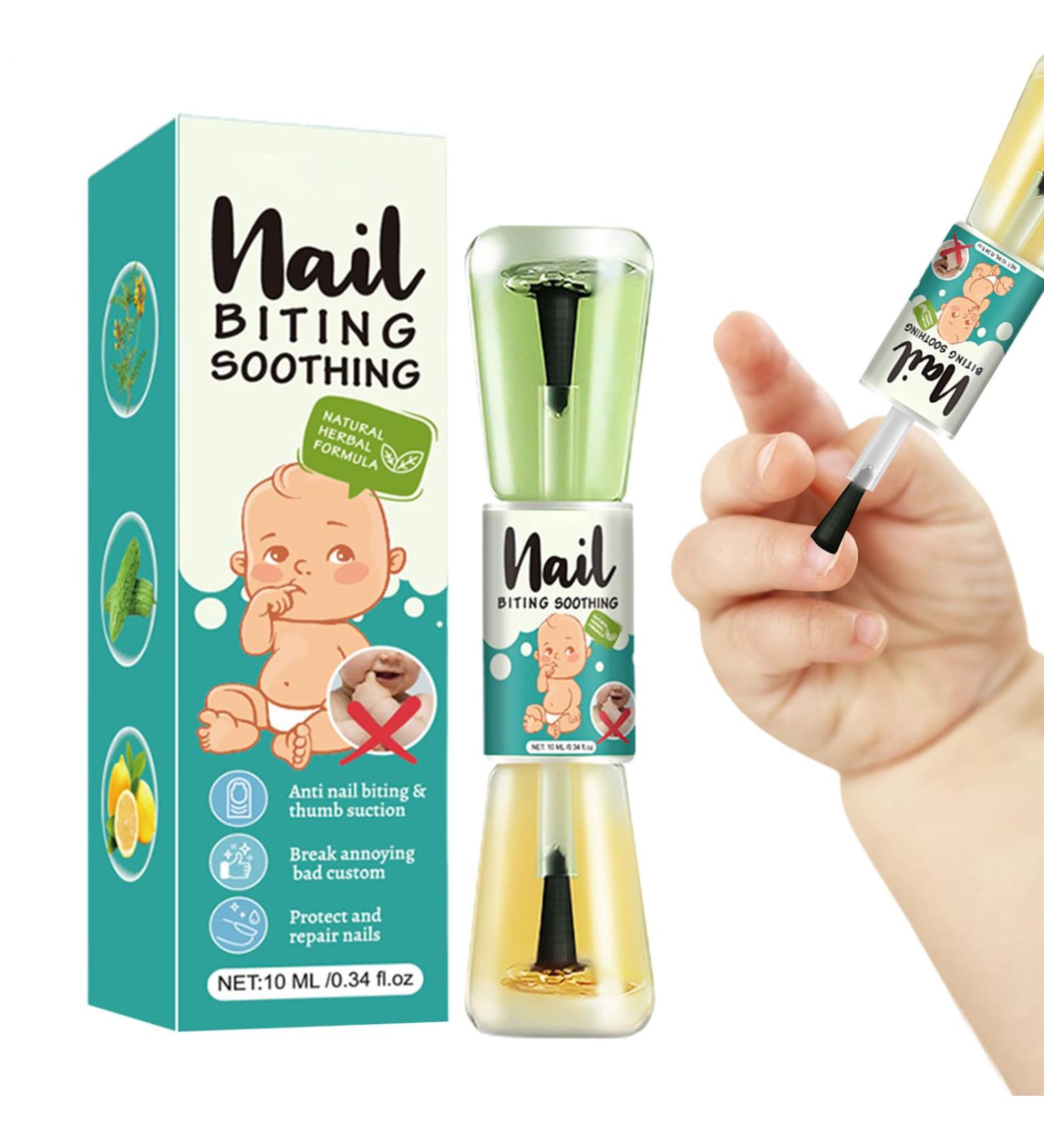 Nail Biting Prevention - Bitter Liquid 10ml Anti-Onychophagia - Natural Bitter Nail Polish Moisturizing and Strengthening for Hand Health - Buy Online on GoSupps.com