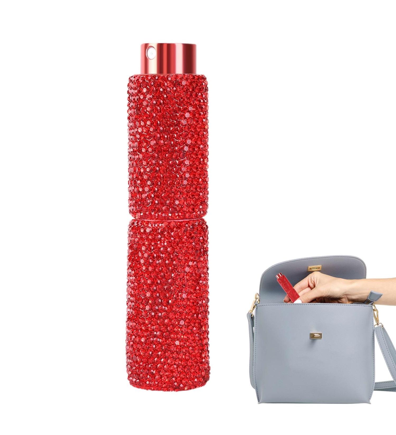 Yiurse Rhinestone Perfume Atomizer Refillable Bling Crystal Travel Perfume Bottle - Pocket Size 10ml Outdoor Travel Dispensing Bottle for Cosmetic & Perfume Other Liquids Red - Buy Online on GoSupps.com