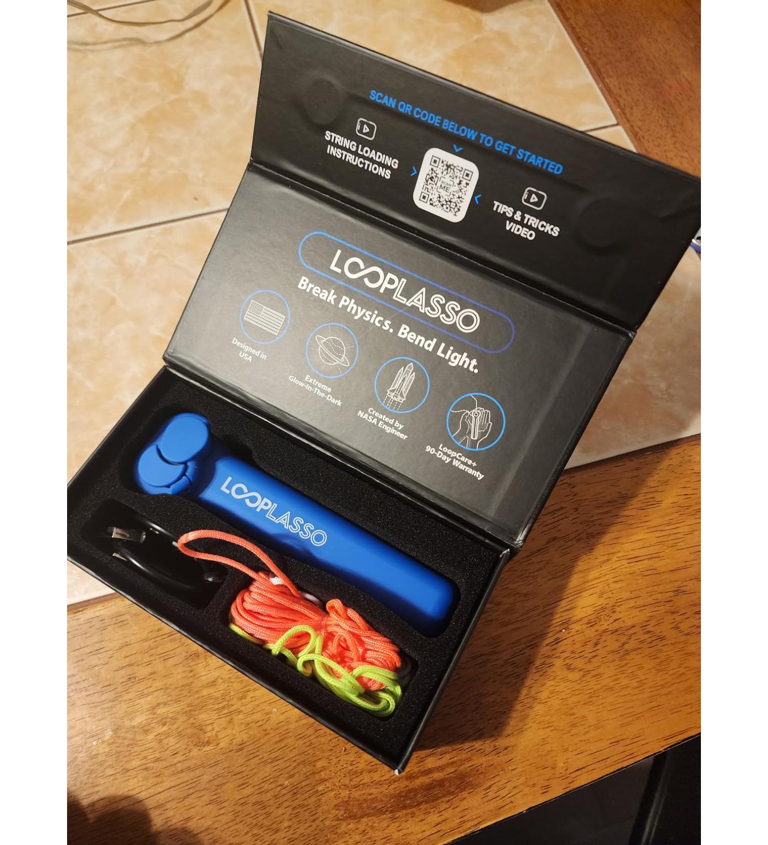 Loop Lasso v3.0 Glow-in-The-Dark String Shooter Toy with UV-Reactive Power - Safe Electronic Toy for Kids, Festivals & Concerts - Buy Online on GoSupps.com