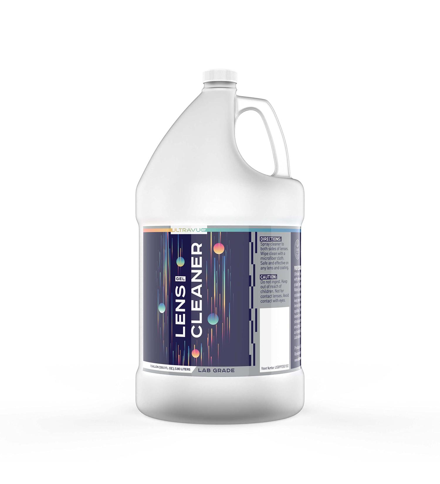 Gel Lens Cleaner - Refill Eye Glasses Cleaner Gel - Safe for All Lenses (AR Coated Included) - 1 Gallon (128 oz) - Perfect for Eyeglasses and Screens - Buy Online on GoSupps.com