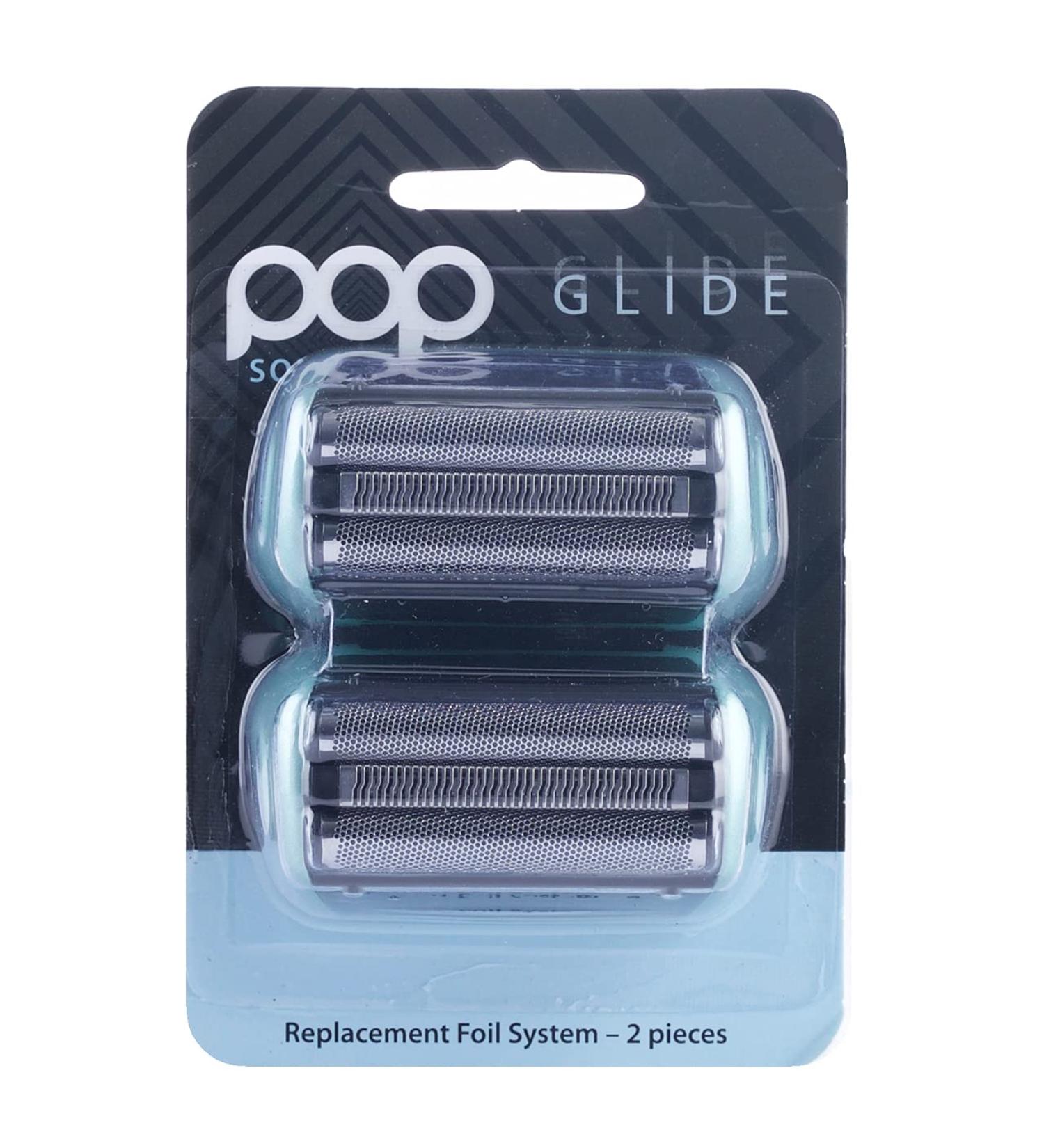 Pop Sonic Glide Shaver Replacement Foil Heads - Blue - Set of 2 | International Shipping Available - Buy Online on GoSupps.com