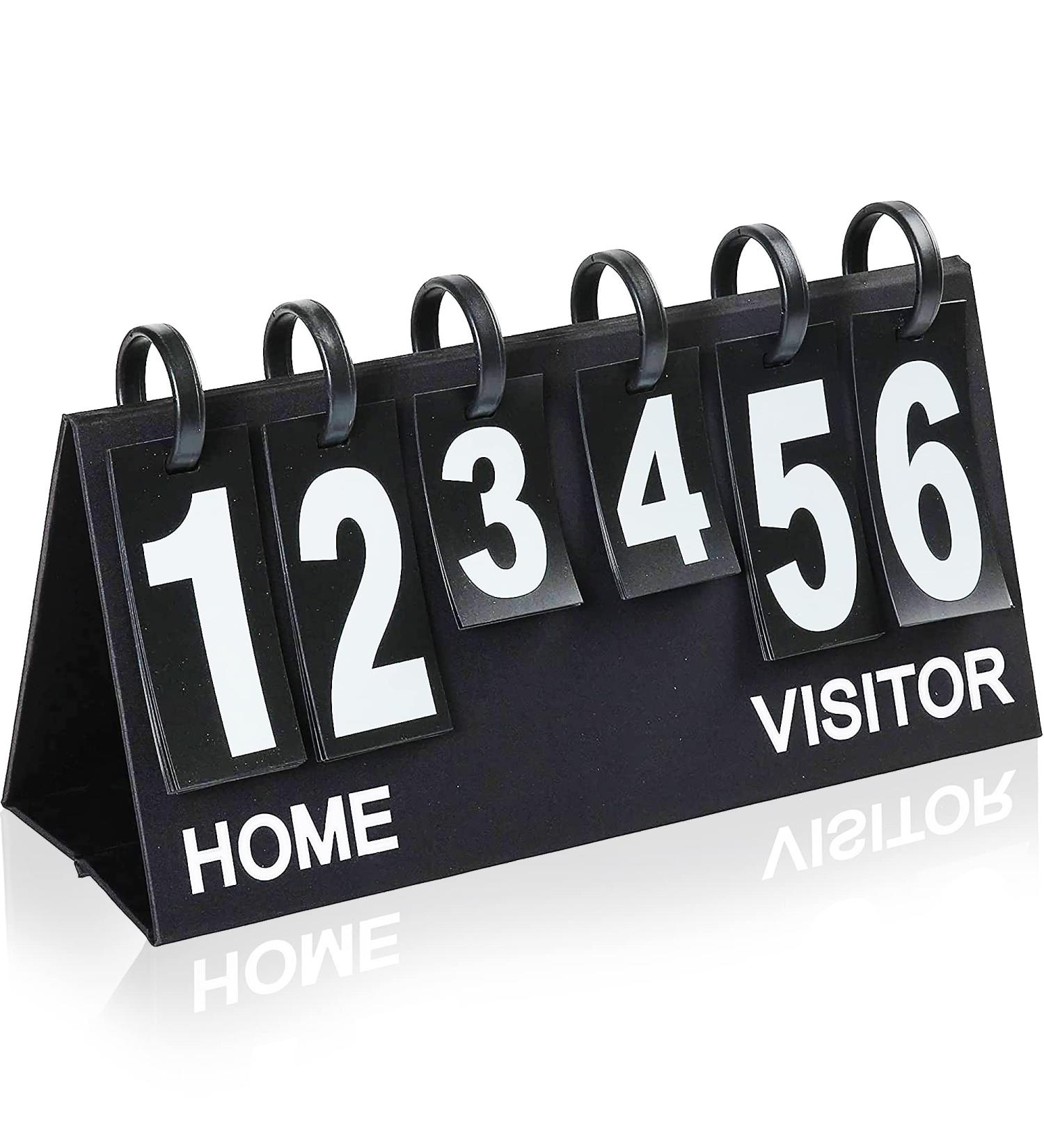 Upstreet Portable Scoreboard for Indoor & Outdoor Sports - Ping Pong, Baseball, Tennis, Basketball - Flip Up to 99 - Black/White - Buy Online on GoSupps.com