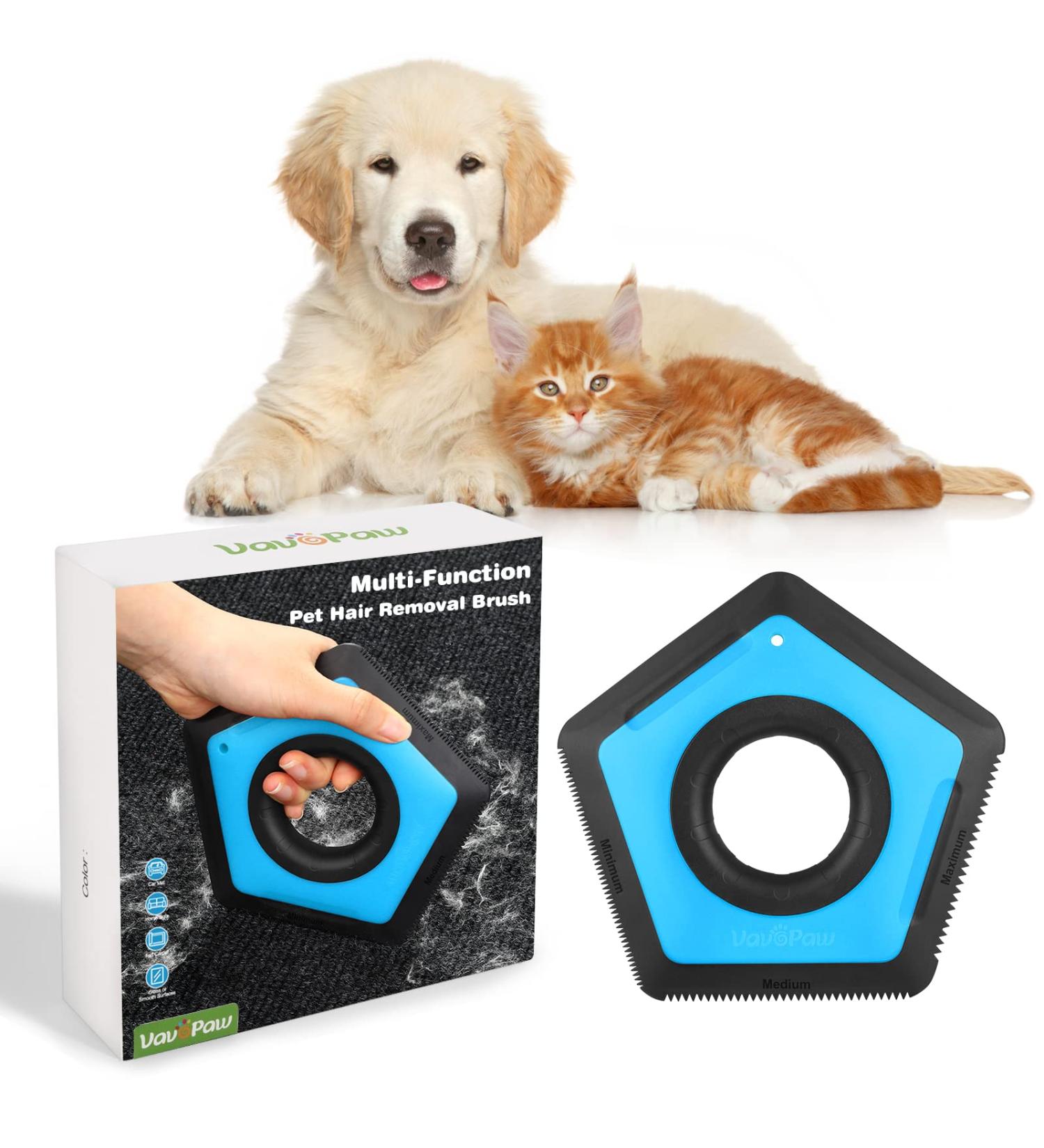 VavoPaw Pet Hair Remover - All-In-One Hair Detailer for Pets, Cars, Furniture - Blue - 1 Pack - Buy Online on GoSupps.com