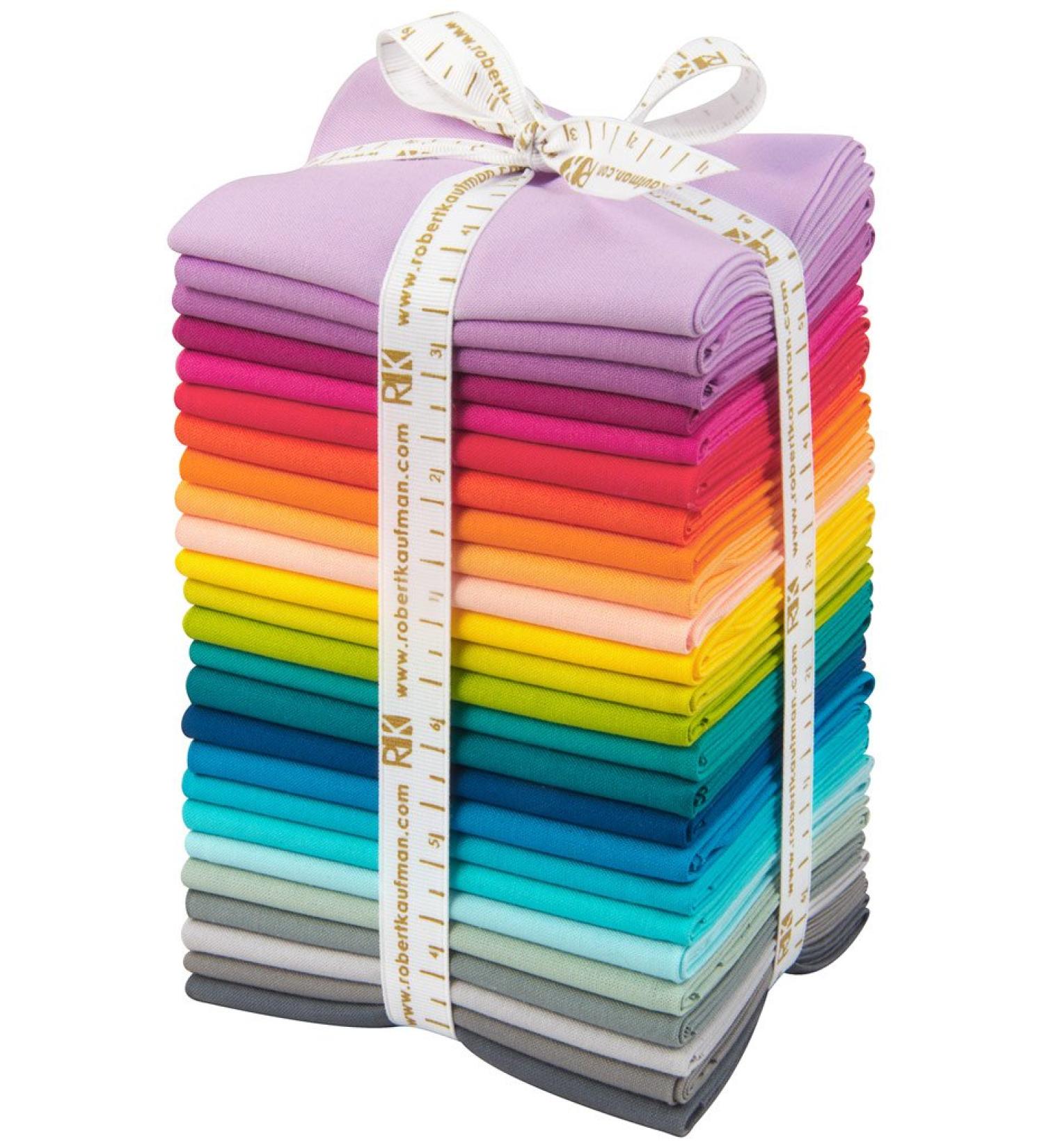 Kona Cotton Solids Elizabeth Hartman Designer Palette 25 Fat Quarter Bundle Robert Kaufman Fabrics FQ-796-25