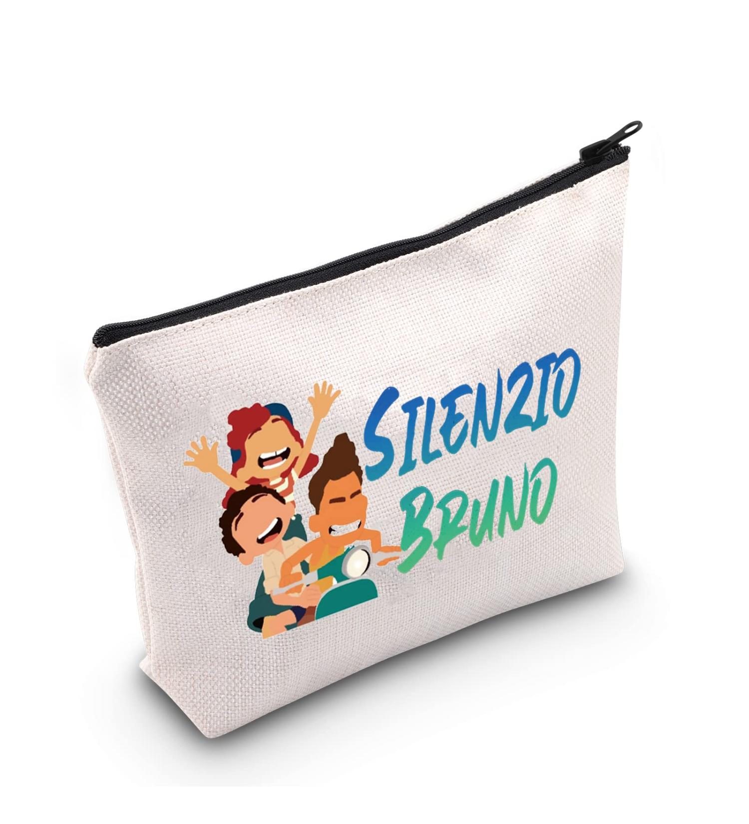 Shop LEVLO Luca Cosmetic Bag - Perfect Gift for Luca Fans | Silenzio Bruno Zip Makeup Bag for Women & Girls - Buy Online on GoSupps.com