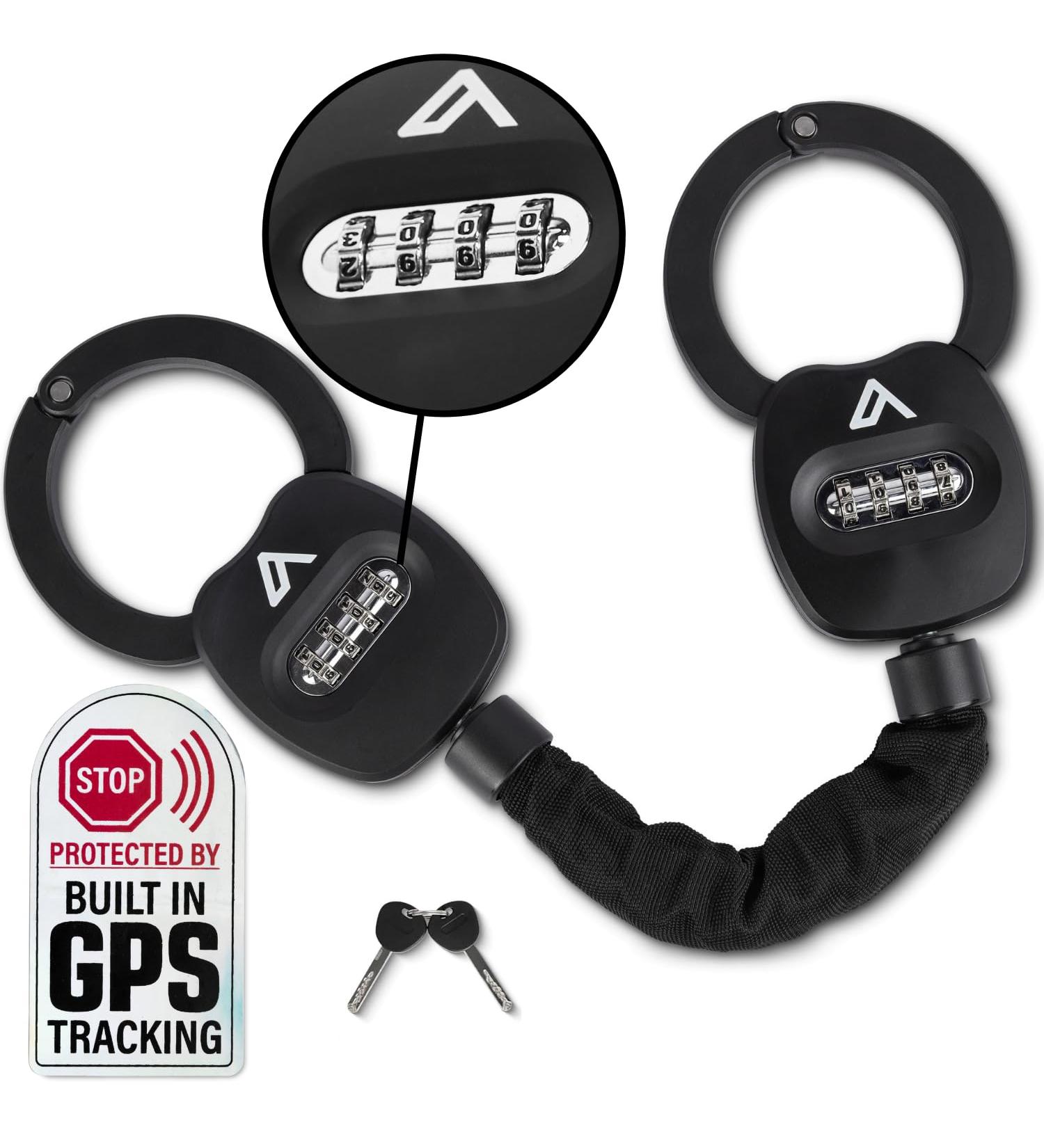 Secure Your E Scooter with Castle Anti-Theft Set | 3x Thicker Chain & GPS Warning Sticker - Buy Online on GoSupps.com