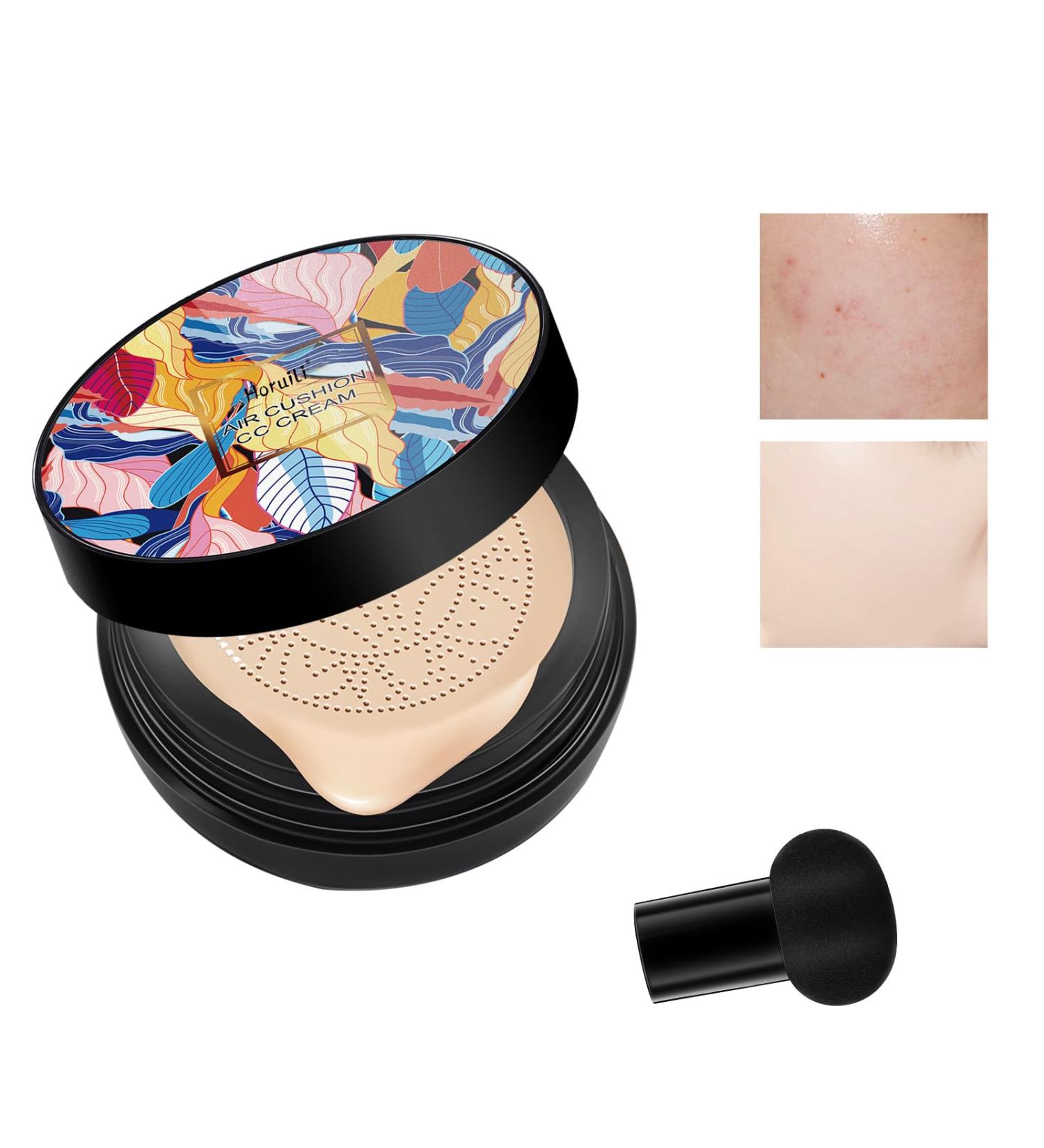Horuili CC Cream Air Cushion Air Cushion CC Cream Moisturizing Concealer Foundation Waterproof Sweat-proof and Long-lasting for All Skin Types - Buy Online on GoSupps.com