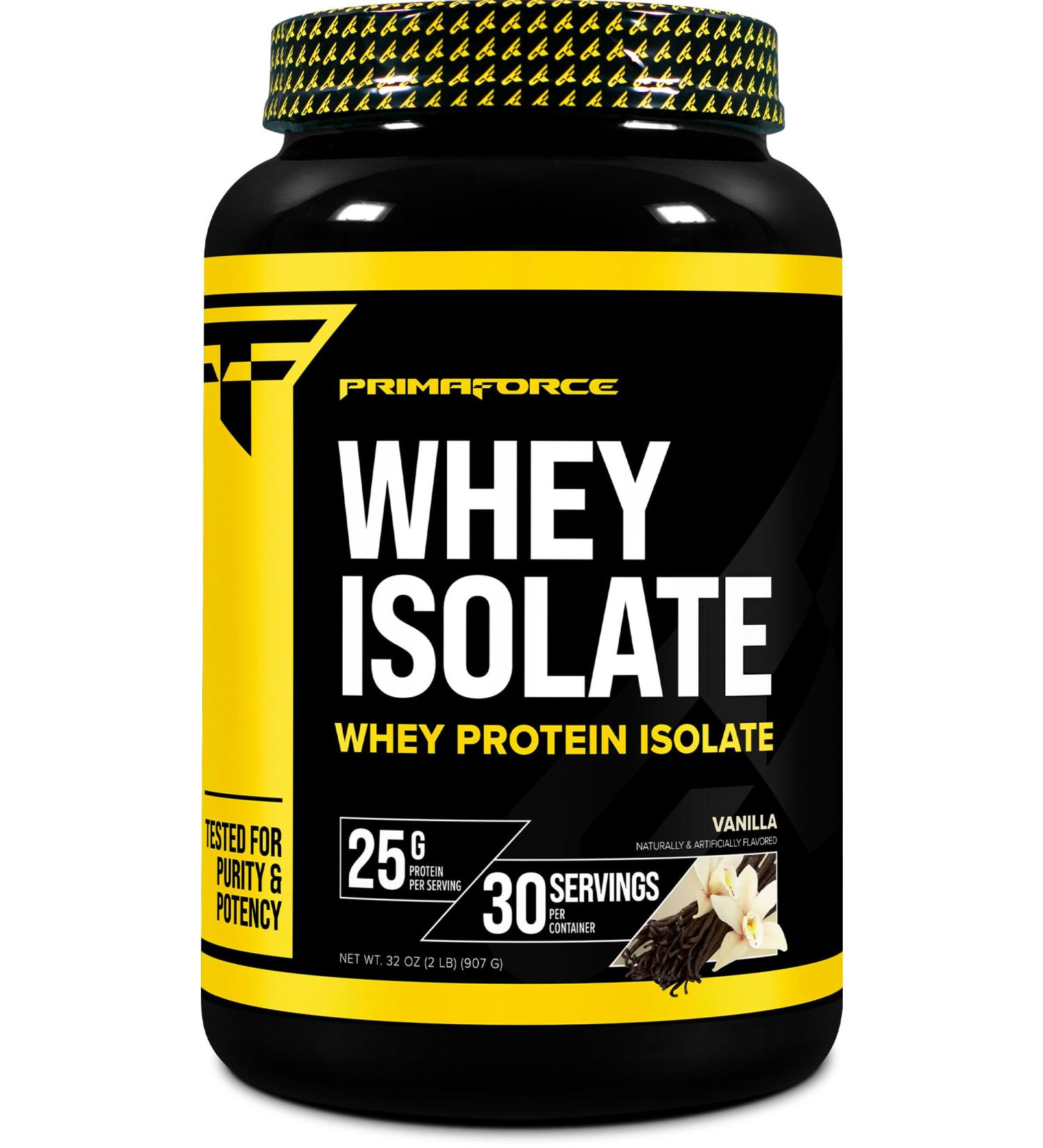 Primaforce Whey Protein Isolate Powder (Vanilla 2 lbs) - Non-GMO Gluten Free - Buy Online on GoSupps.com