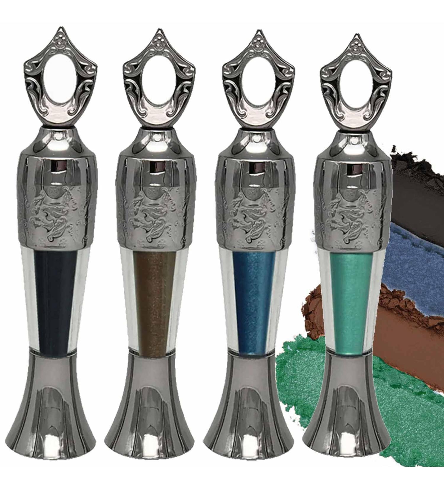 Sheida Kohl Powder Eyeliner Eyeliner Natural Powder Eyeliner for Women Long Lasting Powder Eyeliner Smudge-Proof Eyeliner Eyeliner for Smokey Eye Makeup (4 Colors) - Buy Online on GoSupps.com