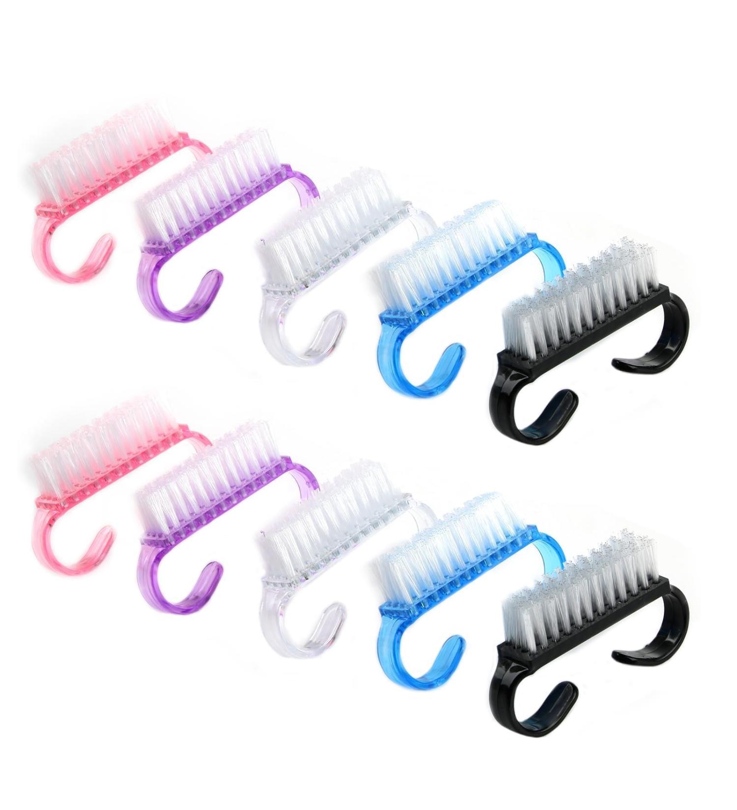10 Pieces Nail Brush Nail Brush Plastic Nail Brush Hand Cleaning Brush Plastic Handle Brush Cleaning Tool for Nail Art Cleaning and Washing - Buy Online on GoSupps.com