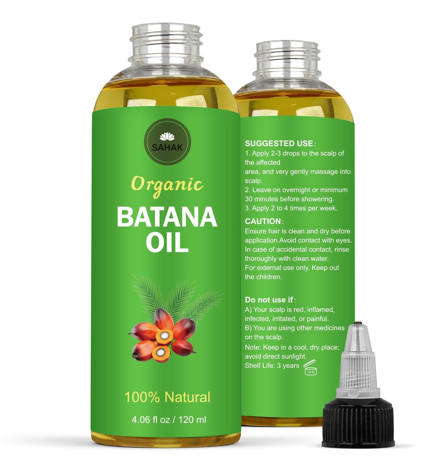 SAHAK Raw Batana Oil for Hair Growth | 100% Natural Batana Oil from Honduras | Dr. Sebi Approved | 120 ml - Repair Hair Loss for Men & Women - Buy Online on GoSupps.com