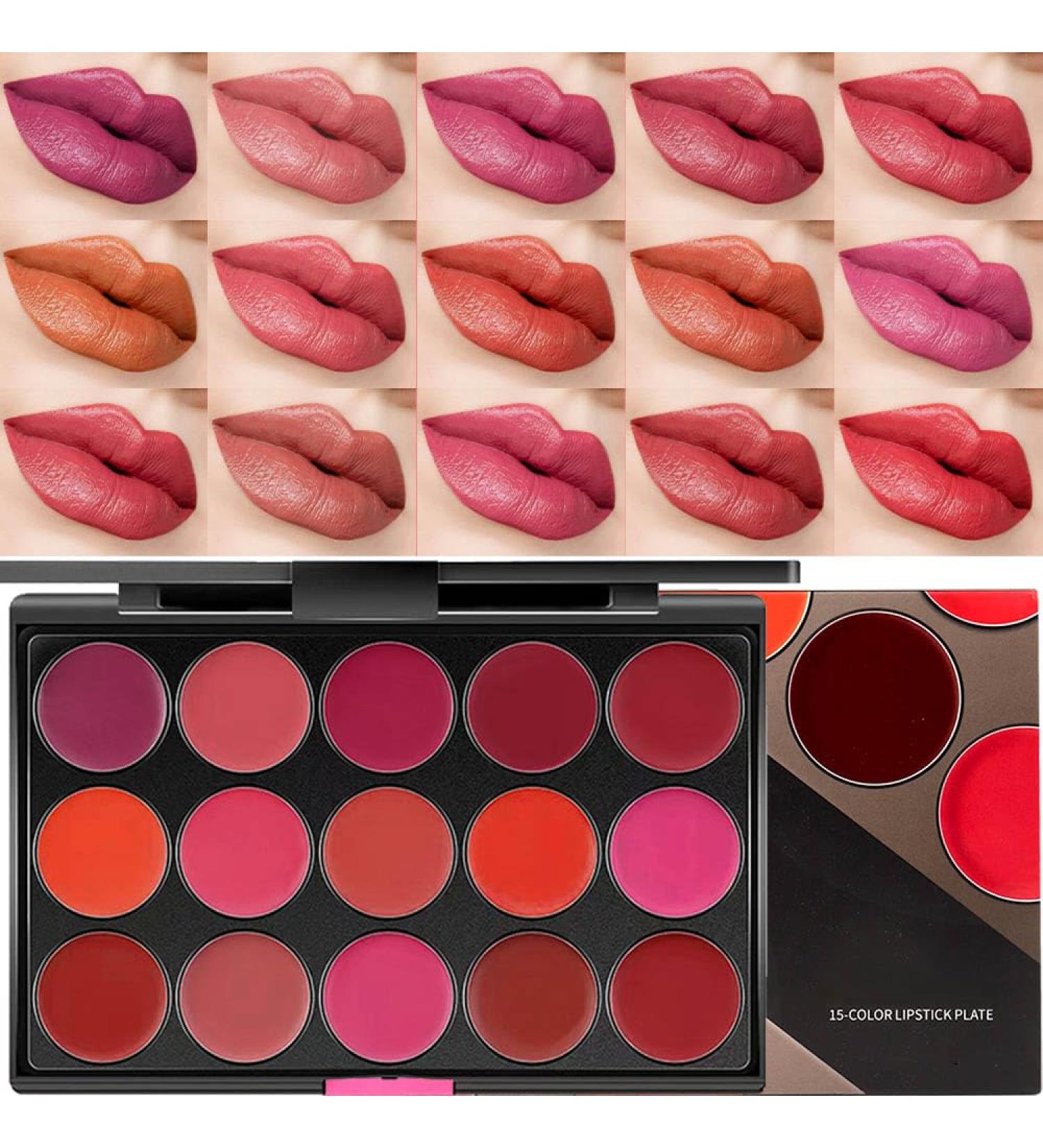 Kaely 15 Colors Lipstick Palette - Long Lasting Matte Lip Gloss for Women | Waterproof Halloween Makeup | Vibrant 24-Hour Lip Stain - Buy Online on GoSupps.com