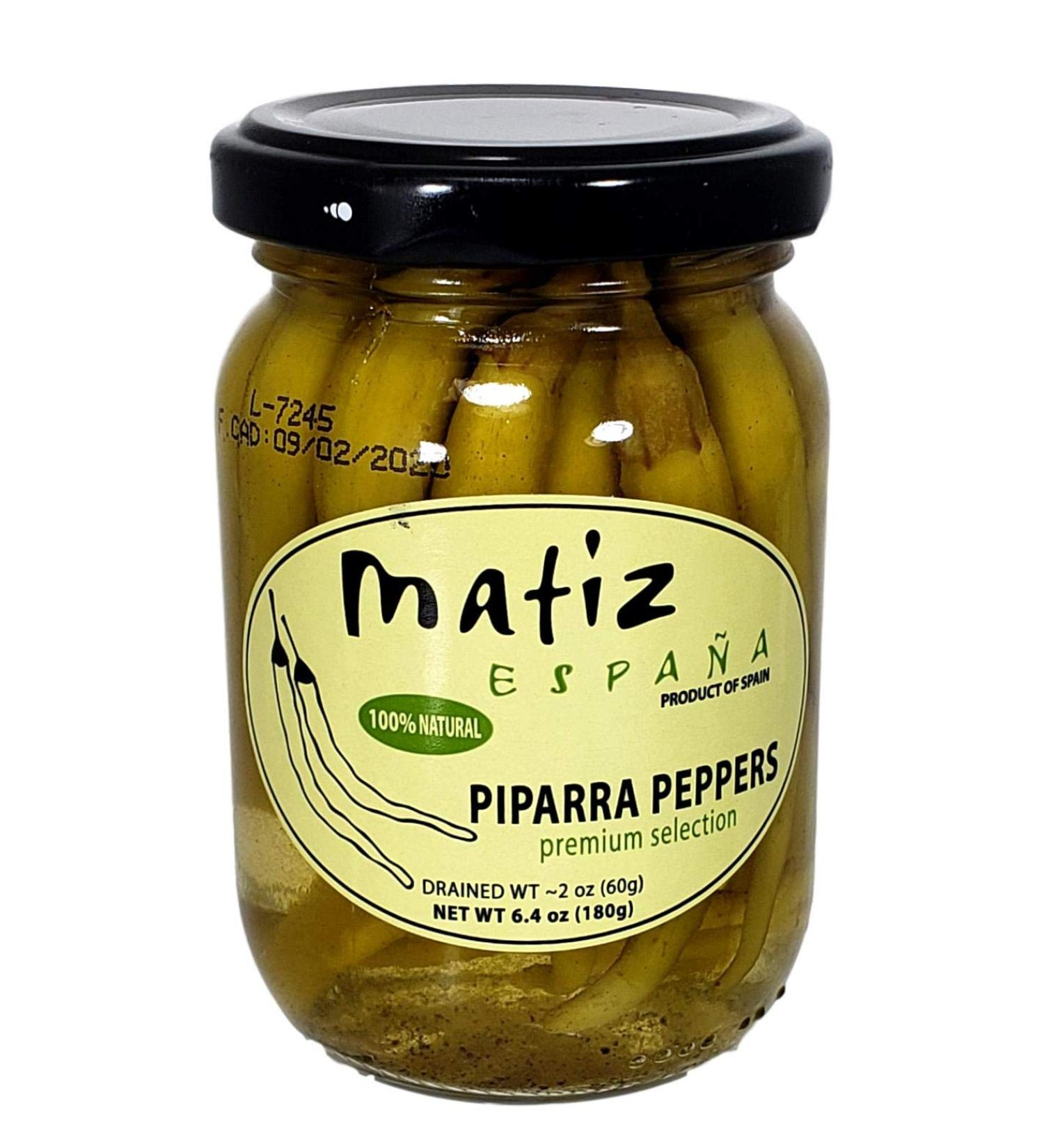 Matiz Piparras Basque Guindilla Peppers (6.4 oz.) - Authentic Spanish Green Pickled Peppers from Spain - Buy Online on GoSupps.com