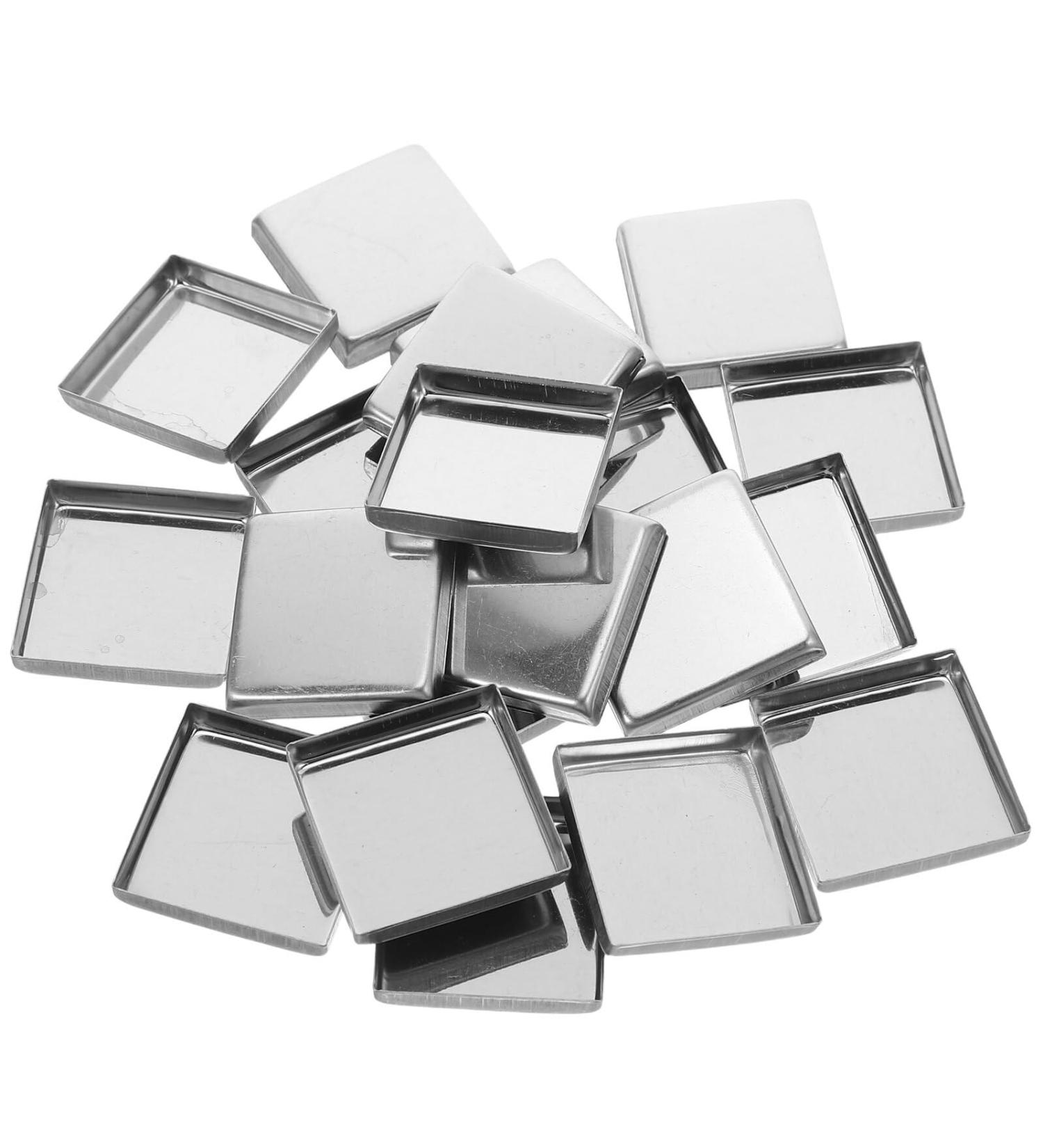 ABOOFAN 30pi ces Lot de Godets Vides pour Fards Paupi res Recharges M talliques Carr es de Inserts pour Palettes de Maquillage DIY - Buy Online on GoSupps.com