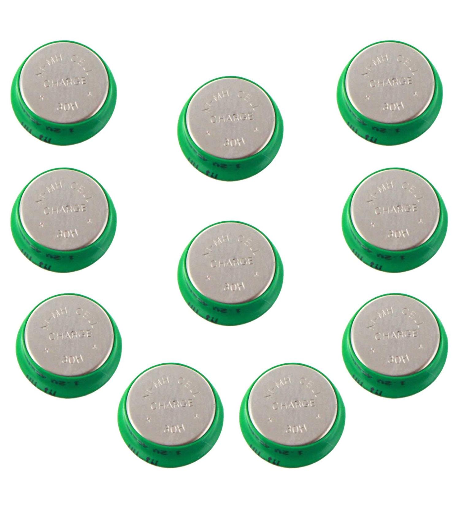 10pcs 1.2V NiMH Rechargeable Assembly Cell Battery - 40mAh Flat Top | International Shipping Available - Buy Online on GoSupps.com